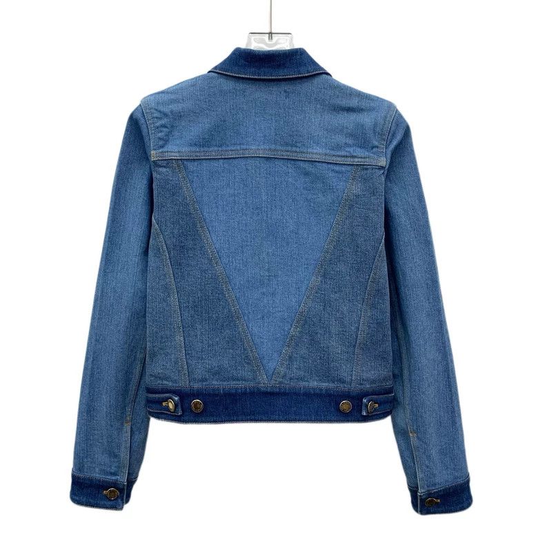 Louis Vuitton Louis Vuitton Blue patchwork cut cotton lapel single-breas Size XXS / US 00 / IT 34 - 2 Thumbnail