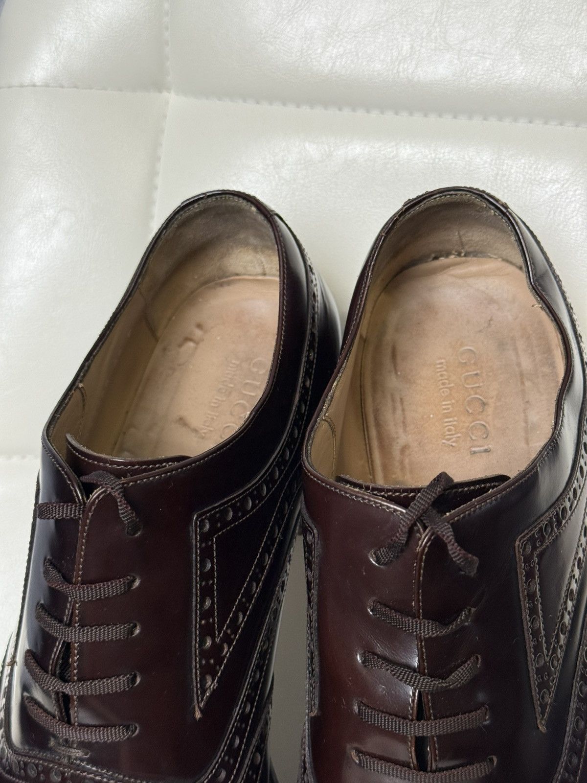 Gucci Gucci Leather Brogue Oxford Dress Shoes Men’s Size 46E Size US 13 / EU 46 - 23 Thumbnail