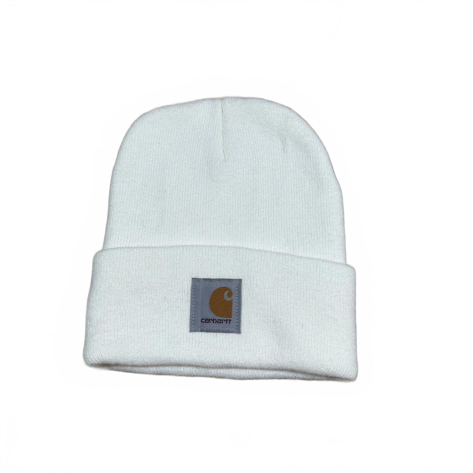 Carhartt Carhartt Unisex Beanie One Size White Knit Warm Winter Hat Size ONE SIZE - 1 Thumbnail