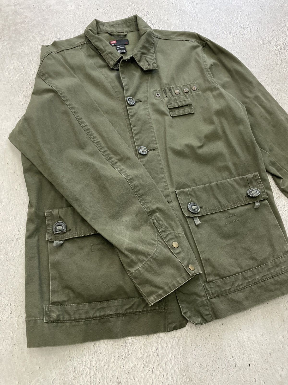 Diesel Rare canvas military jacket Diesel hype y2k japanese jacket Size US XL / EU 56 / 4 - 5 Thumbnail