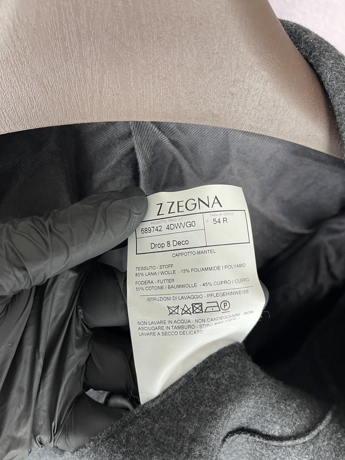 Z Zegna Z Zegna grey single breasted wool unlined trench coat logo Size US L / EU 52-54 / 3 - 15 Thumbnail