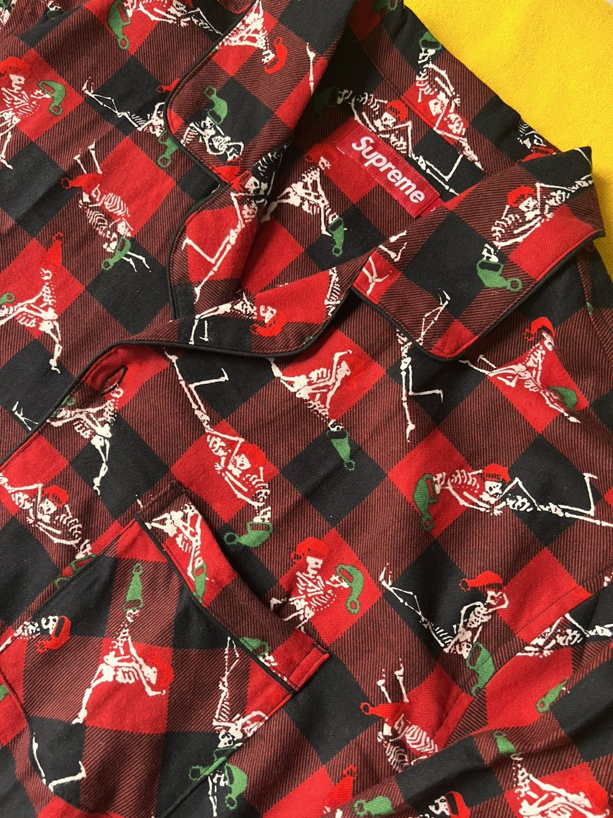 Supreme M - Supreme Holiday Pajama Set Red FW25 flannel shirt pant Size ONE SIZE - 13 Thumbnail