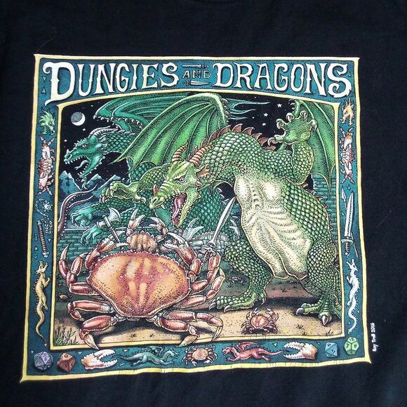 Other Ray Troll Dungies & Dragons Parody T-Shirt Size US XXL / EU 58 / 5 - 1 Thumbnail