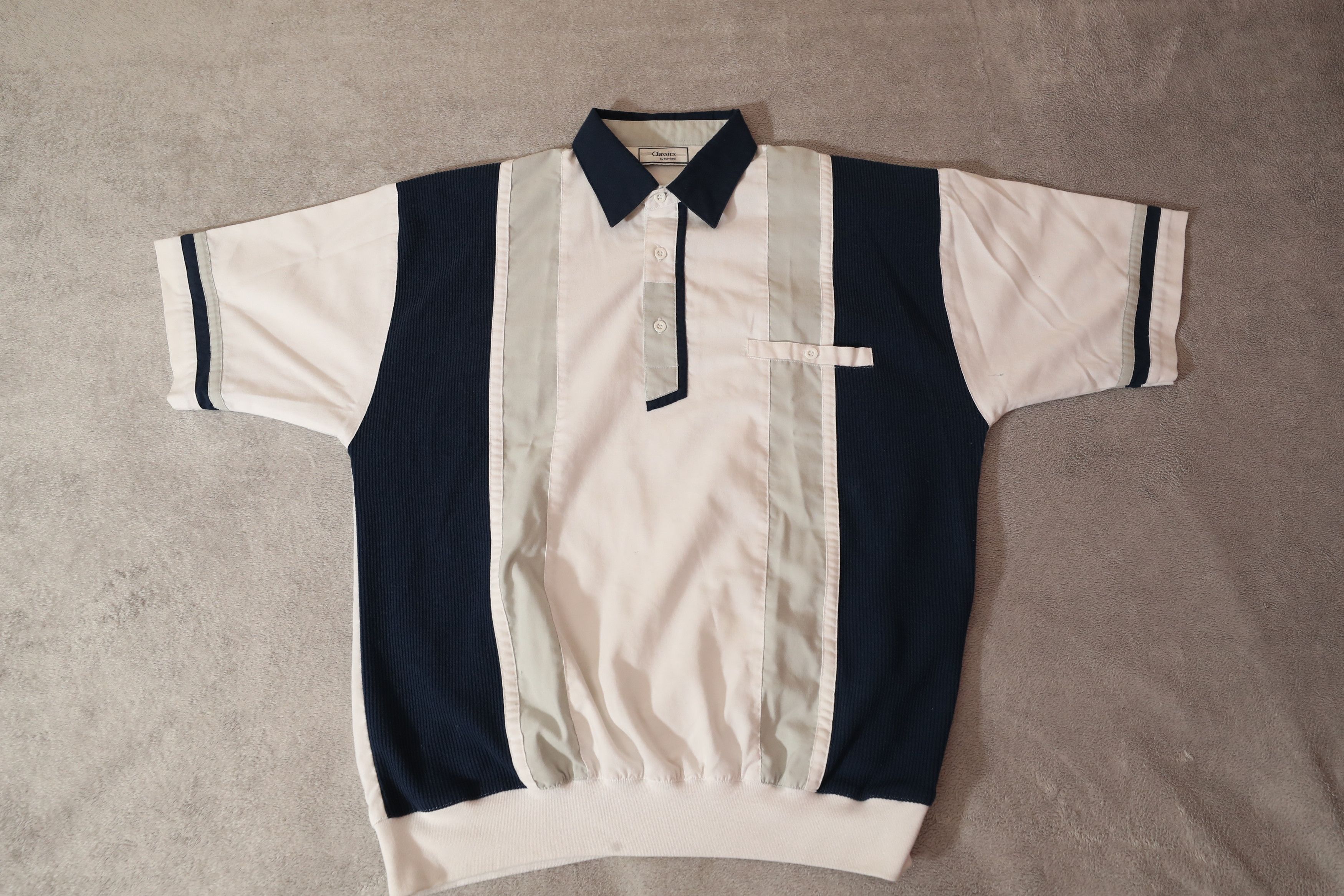 Vintage Classics by Palmland Vintage Striped Polo Shirt (L) Size US L / EU 52-54 / 3 - 3 Thumbnail