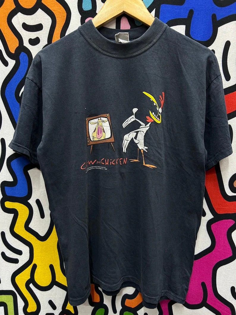 Cartoon Network Vintage 1999 Cow and Chicken Cartoon Network tshirt size L Size US L / EU 52-54 / 3 - 2 Thumbnail