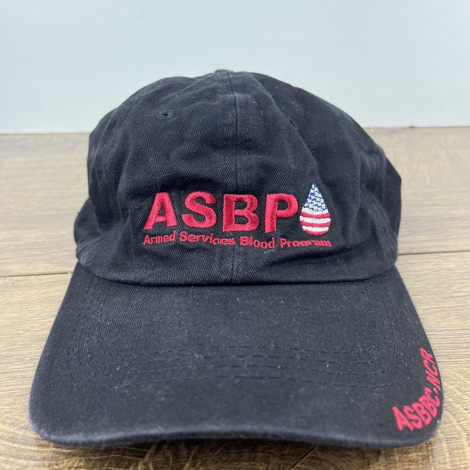 Other ASBP Hat Armed Services Blood Hat Black Adjustable Hat Black Size ONE SIZE - 5 Thumbnail