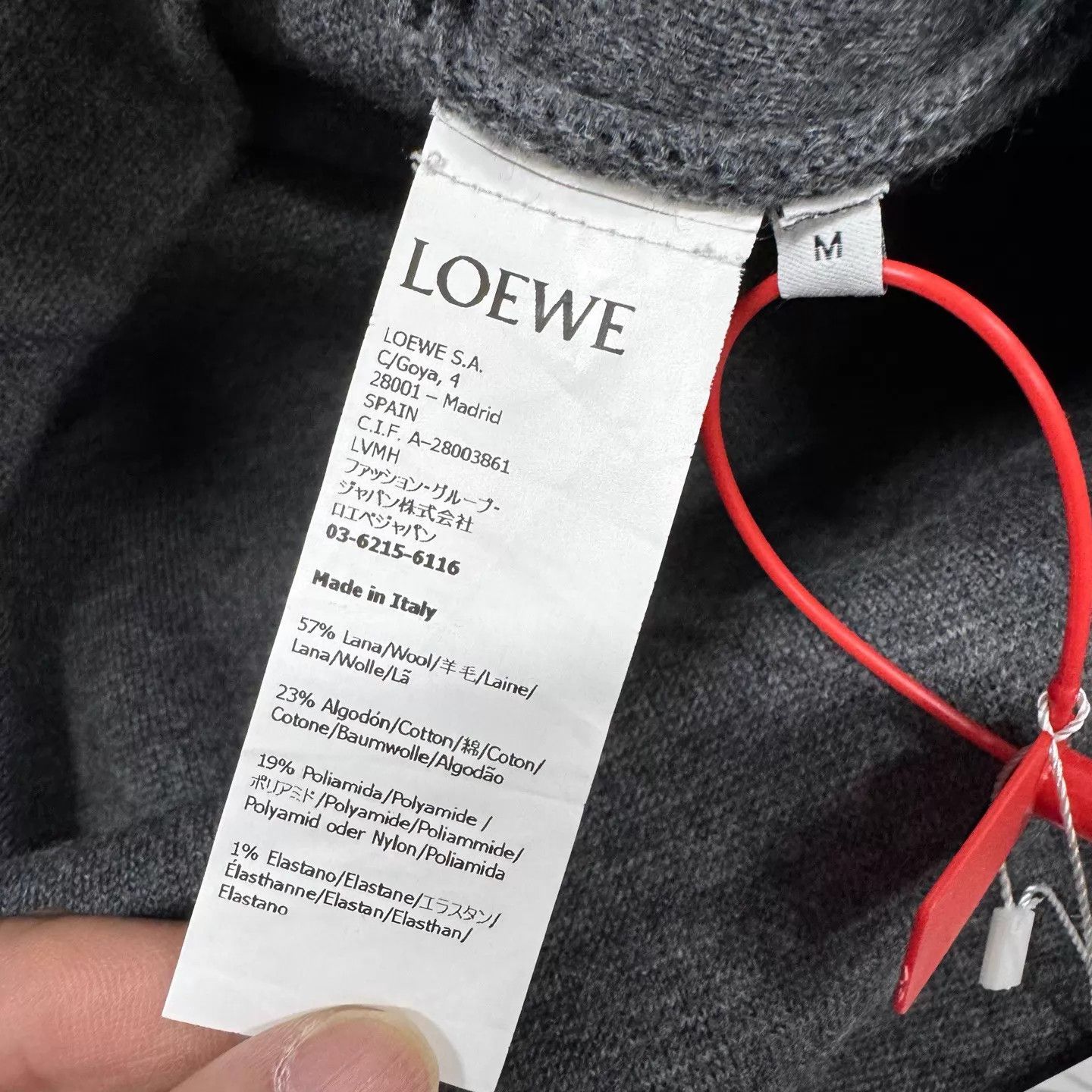 Loewe Loewe gray mid7/8sleeve wool knit cardigan M 99new Size US M / EU 48-50 / 2 - 6 Thumbnail