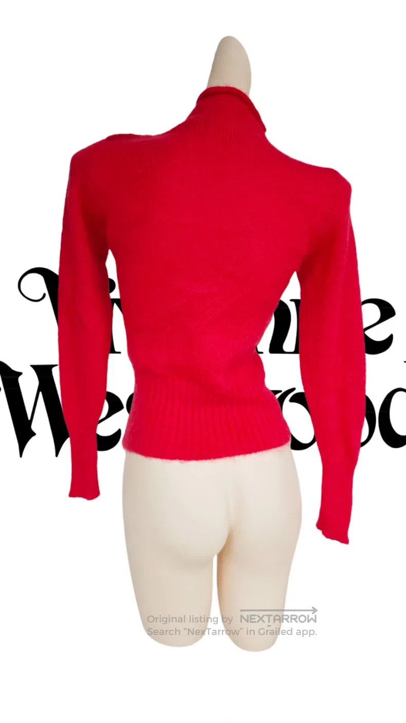 Vivienne Westwood Vivienne Westwood Red Knit Sweater with Front Buttons Size M / US 6-8 / IT 42-44 - 5 Thumbnail