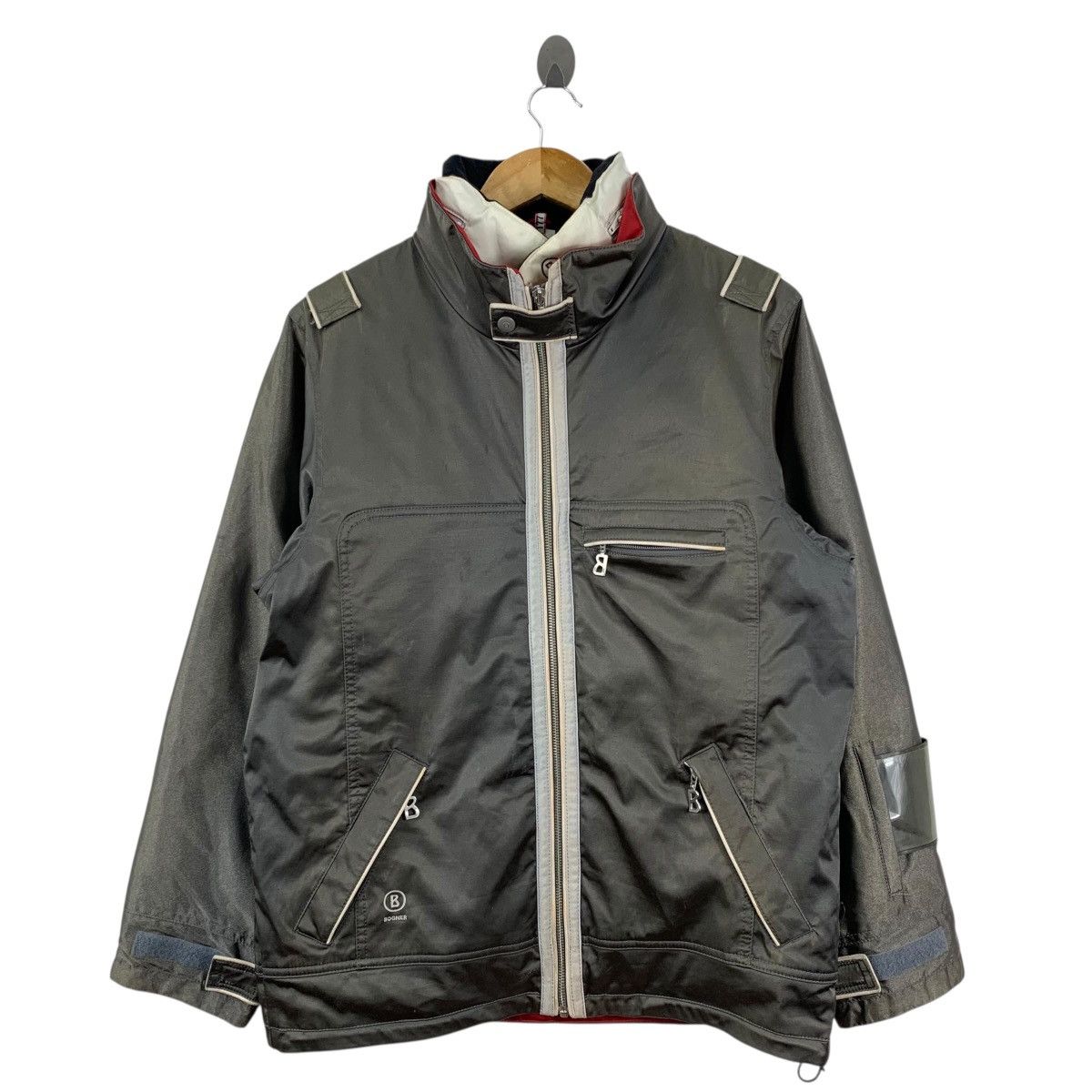 Bogner Vintage BOGNER Multi Pockets Grey Ski Bomber Jacket Size US L / EU 52-54 / 3 - 1 Thumbnail