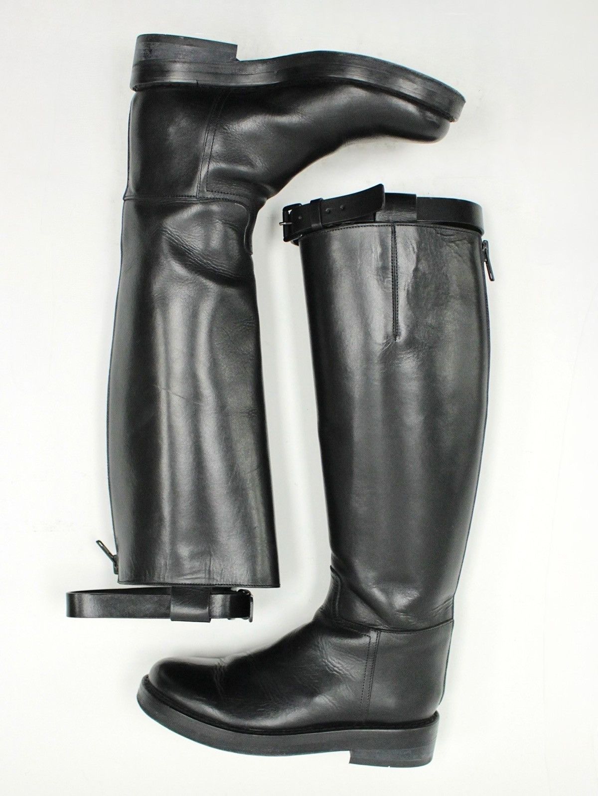 Ann Demeulemeester Ann Demeulemeester Leather Riding Boots Size US 7 / IT 37 - 3 Thumbnail
