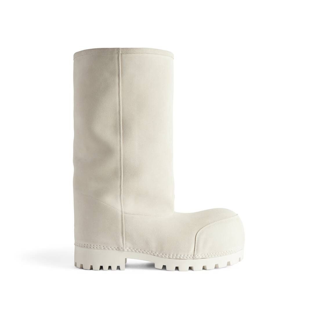 o1bcso1str1025 Alaska Fur High Boots in White