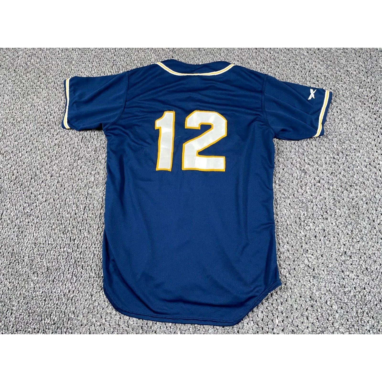 Vintage Retro Maxim Baseball Jersey Adult Large Dark Blue Sewn Stitched Numbers Size US L / EU 52-54 / 3 - 2 Thumbnail
