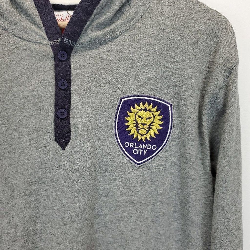Mitchell & Ness Mitchell & Ness Orlando City SC Long Sleeve Hooded Shirt Size US XL / EU 56 / 4 - 4 Thumbnail