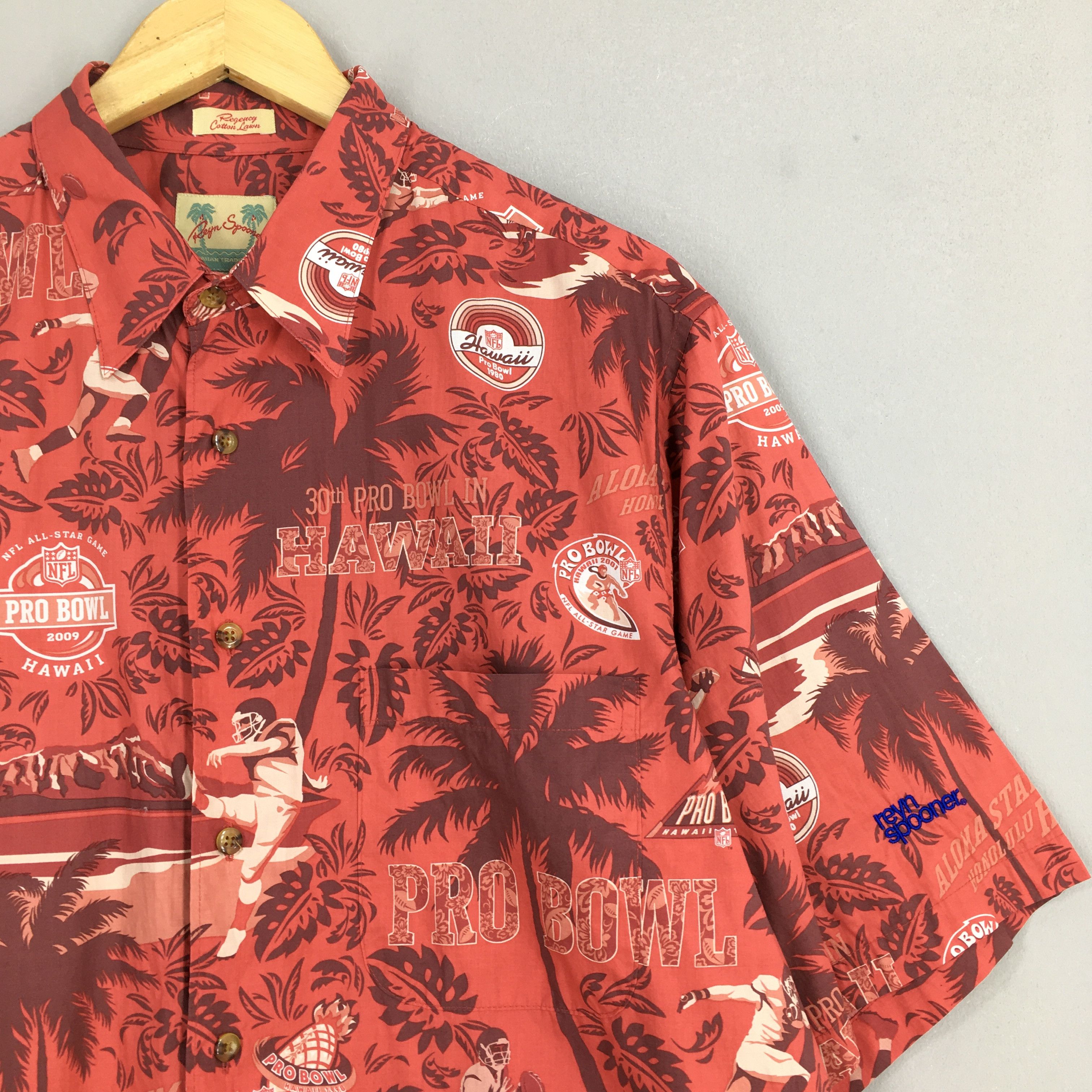 NFL × Reyn Spooner Vintage Reyn Spooner NFL Pro Bowl Hawaii Aloha Shirt Large Size US L / EU 52-54 / 3 - 2 Thumbnail