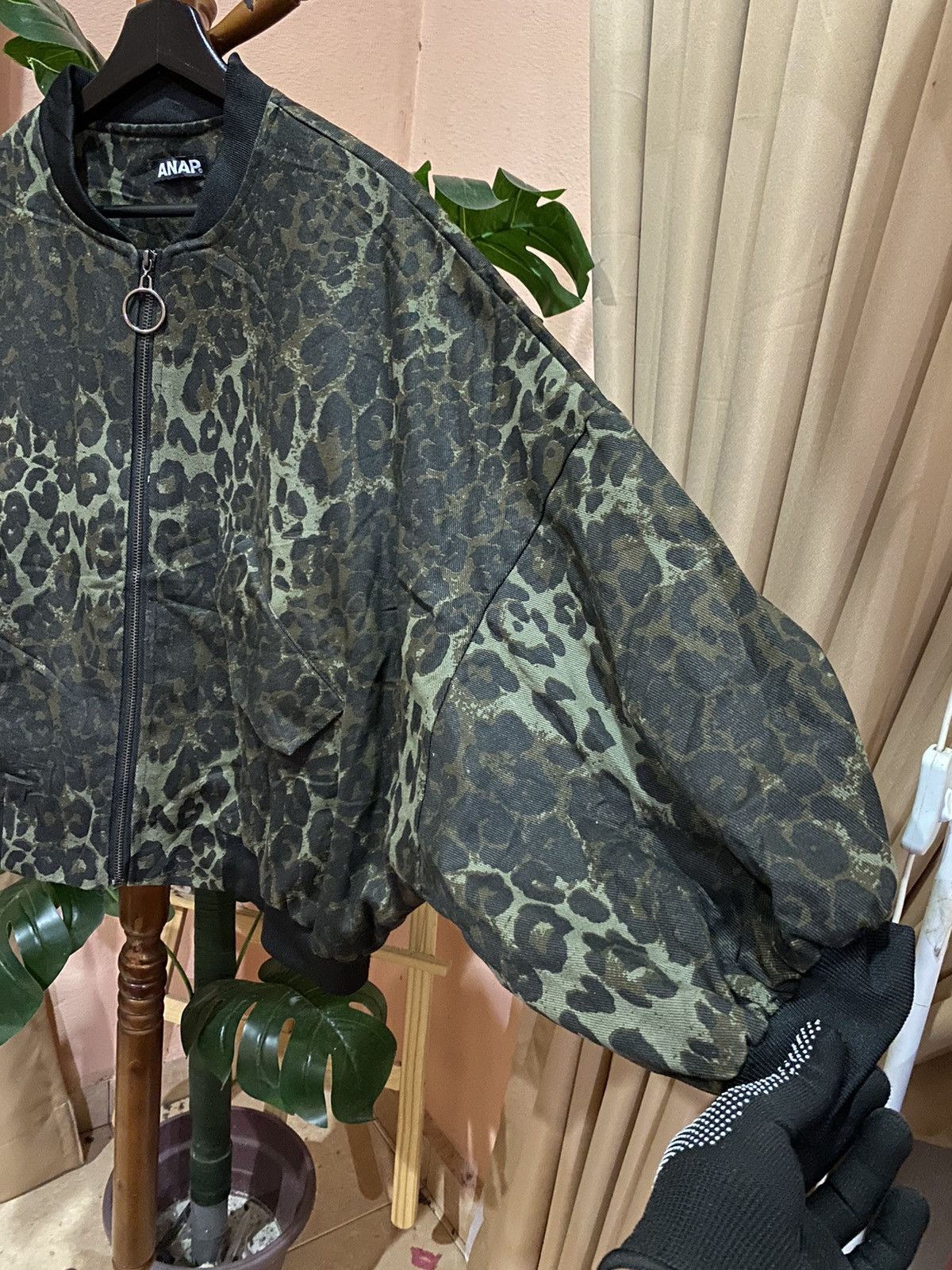 If Six Was Nine ANAP Camo Leopard Print Wing Bat Bomber Jacket Streetwear Size US L / EU 52-54 / 3 - 6 Thumbnail