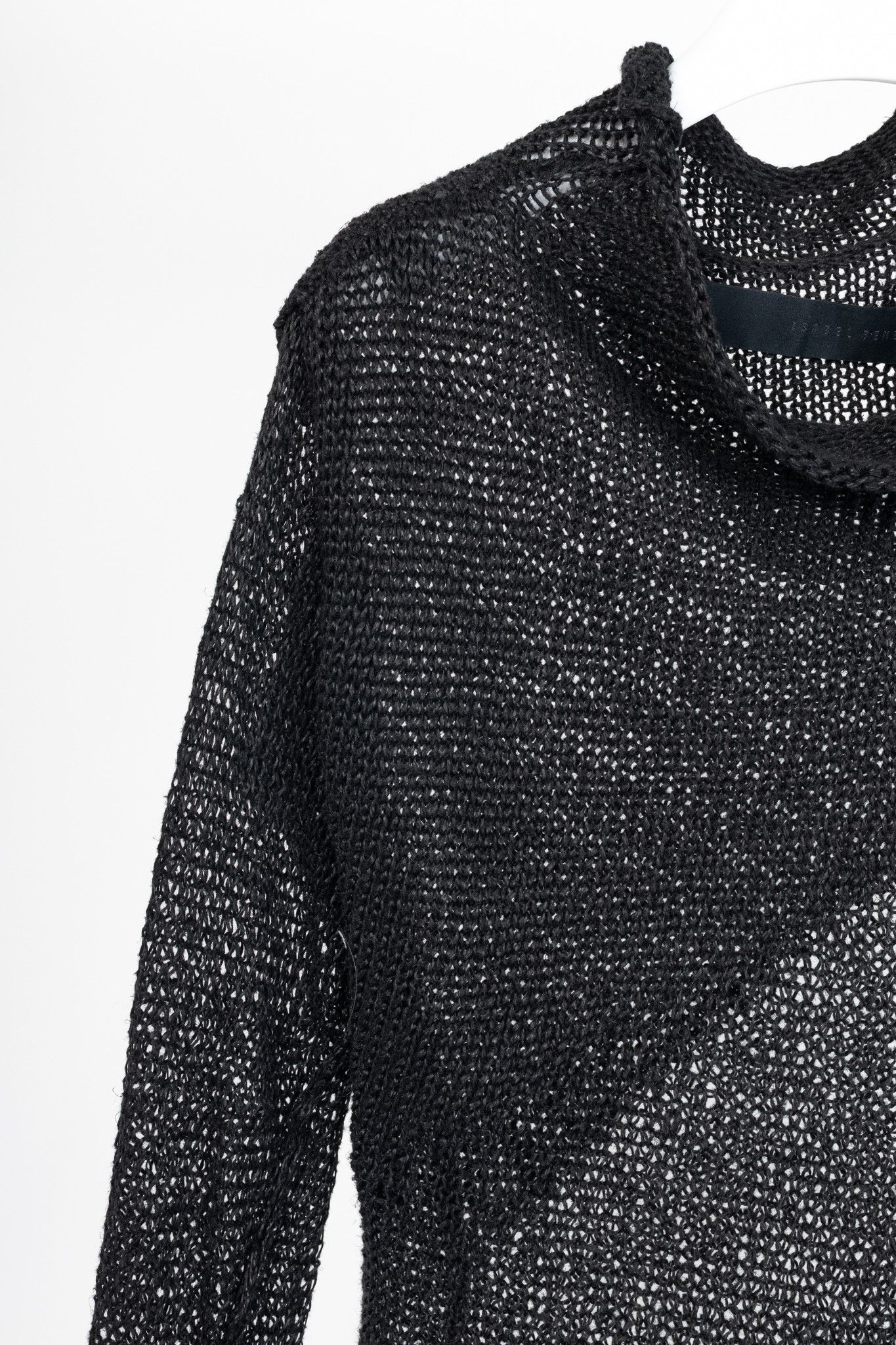 Isabel Benenato Isabel Benenato SS12 Black Linen Cowl Sweater Size M / US 6-8 / IT 42-44 - 5 Thumbnail