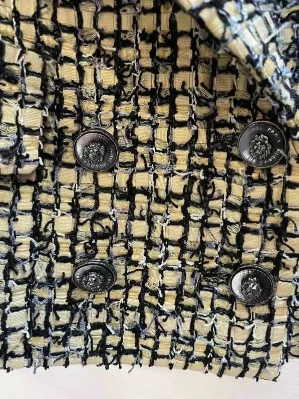 Chanel Chanel Tweed yellow plaid coat Size XS / US 0-2 / IT 36-38 - 5 Thumbnail