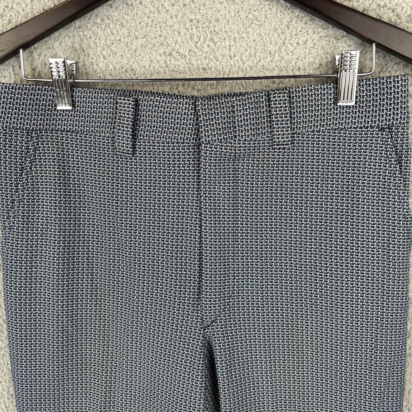 Blair VINTAGE John Blair Polyester Pants Mens 32x29 Navy Blue Disco 1970s USA Regular Inseam 29 Straight Leg Flare Leg Size US 32 / EU 48 - 2 Thumbnail