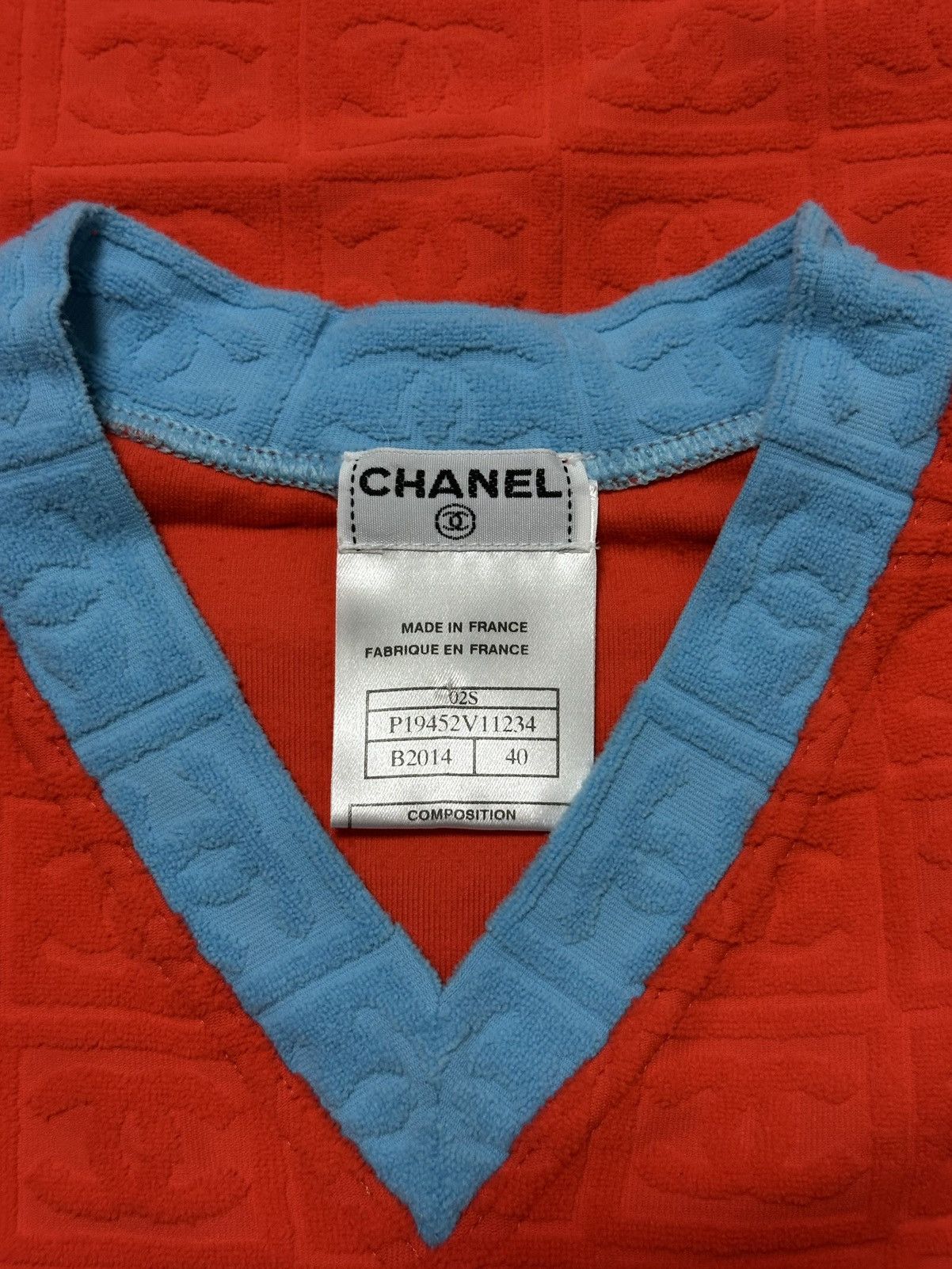 Chanel CHANEL Sport S/S 2002 CC Emboss Jacquard Terry Cloth T-Shirt Size M / US 6-8 / IT 42-44 - 5 Thumbnail