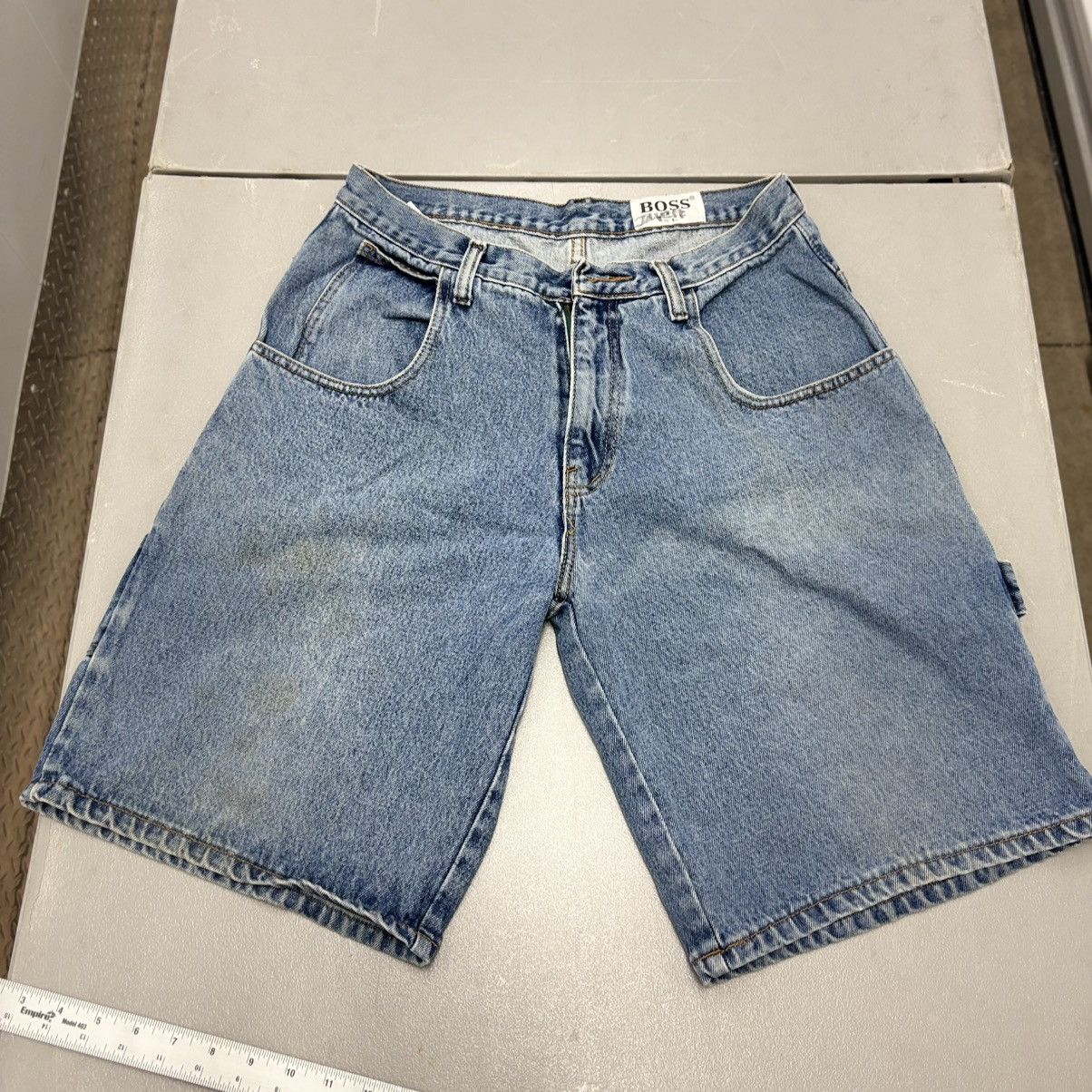 Hugo Boss BOSS Vintage Embroidered Carpenter Blue Denim Jorts Size 30 Size US 30 / EU 46 - 8 Thumbnail