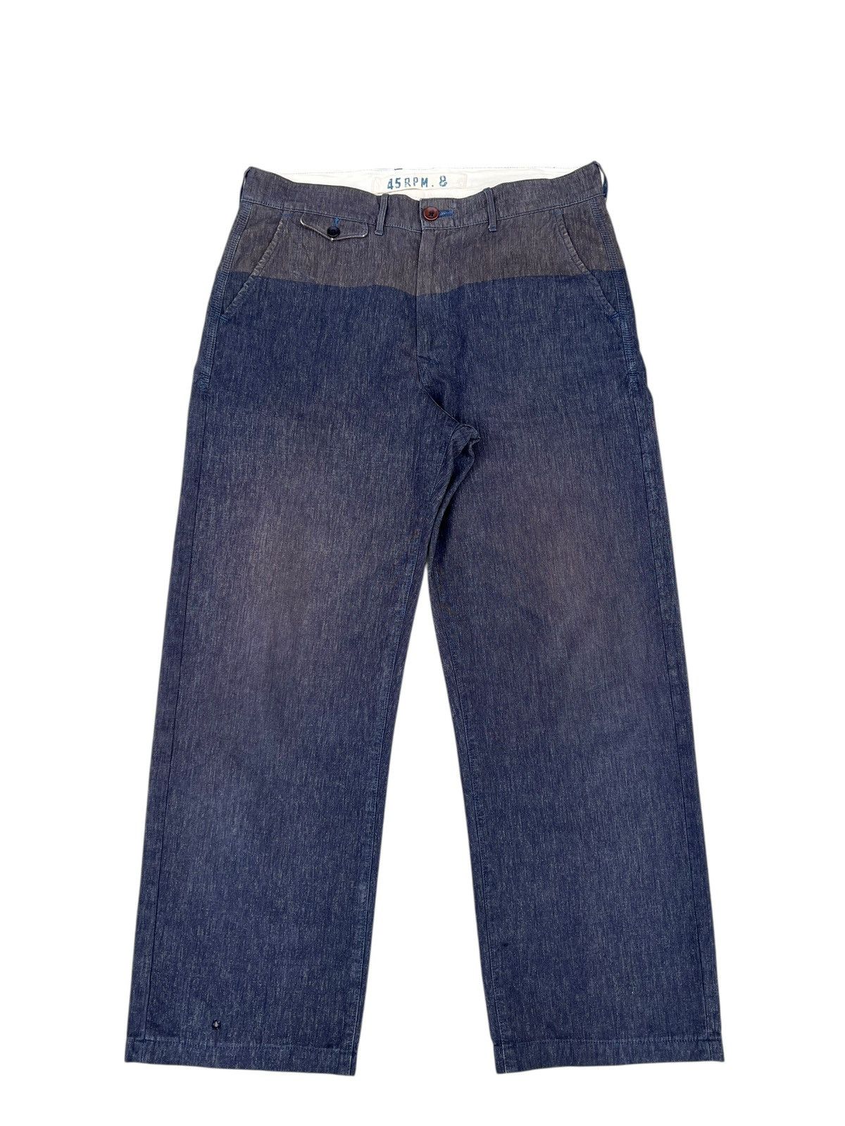 45rpm 45rpm Japan Fade Distressed Loose Trouser Chinos Pant Size US 35 - 1 Thumbnail