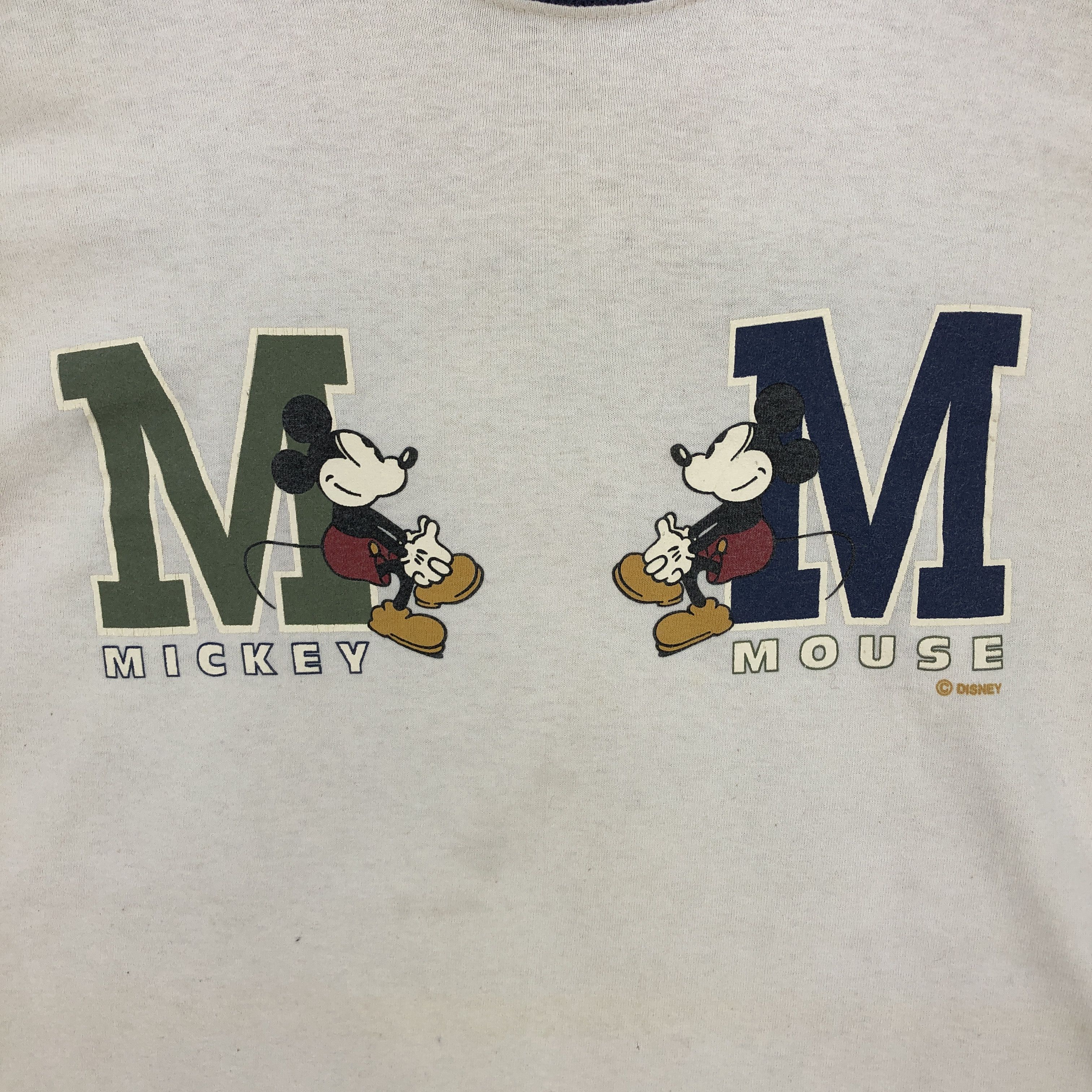 Disney × Vintage Vintage Mickey Mouse T Shirt Disney Cartoon Ringer Tee Size US M / EU 48-50 / 2 - 3 Thumbnail