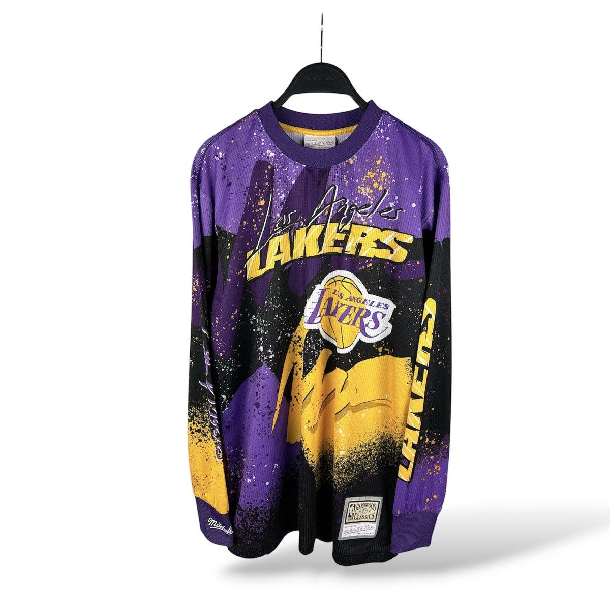 NBA Mitchell & Ness LA Lakers Hyper Hoops Moto L/S Shirt Jersey Size US M / EU 48-50 / 2 - 1 Thumbnail