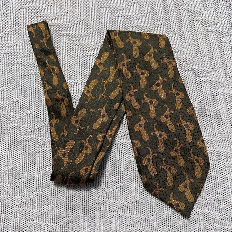 Armani Collezioni Vintage Armani army green silk tie Size ONE SIZE - 1 Thumbnail