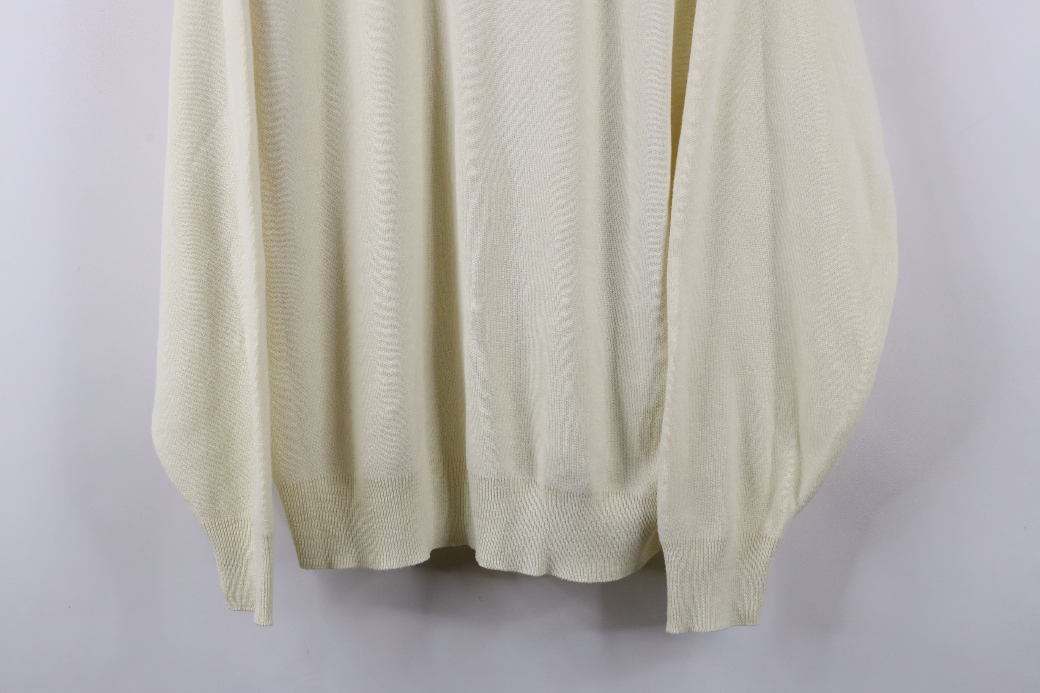 Vintage Vintage 80s 90s Jeep Motors Knit V-Neck Sweater Cream USA Size US XXL / EU 58 / 5 - 3 Thumbnail