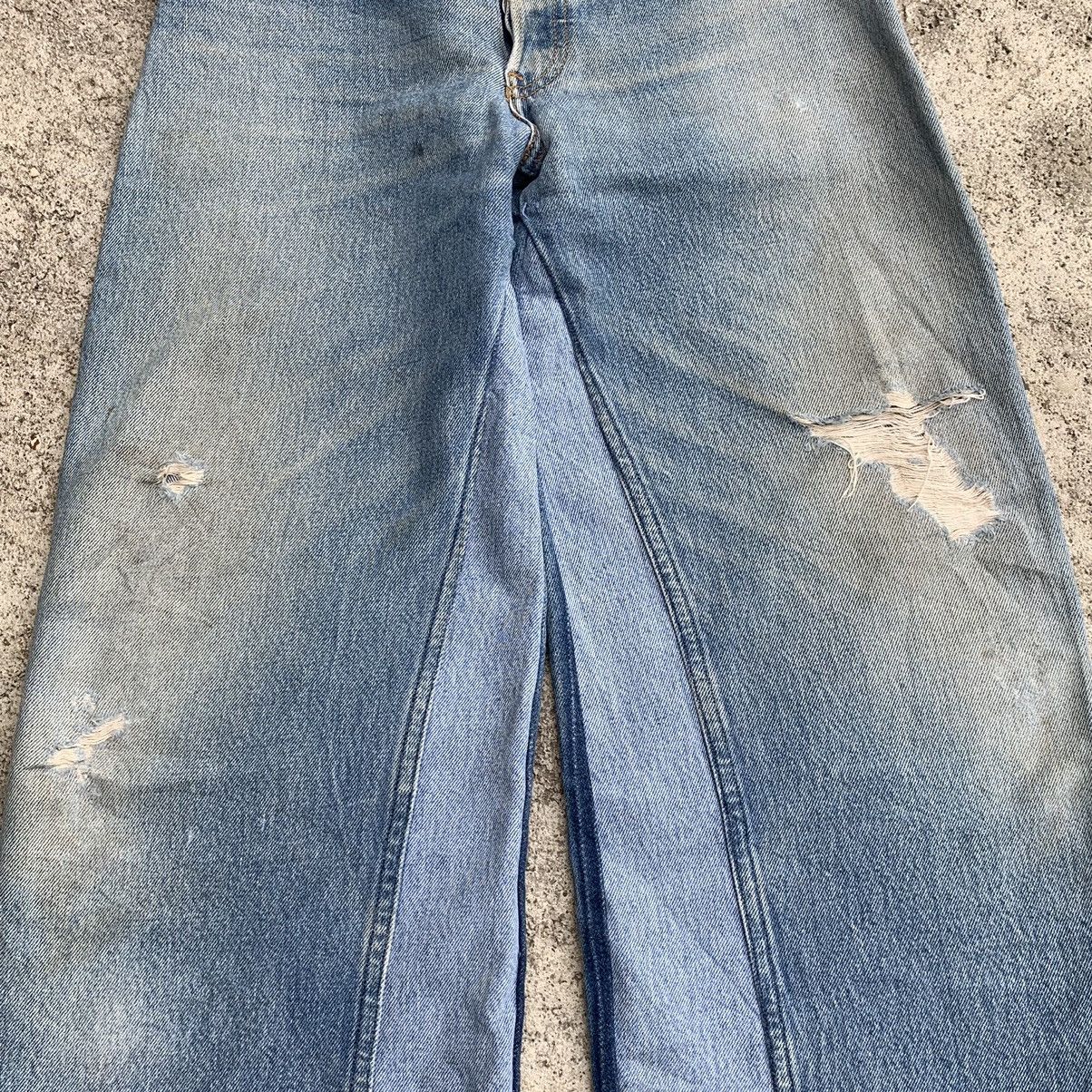 Levi's Vintage Clothing Vintage Levis Re/Done USA Wide Baggy Distressed Jeans W24 Size 24" / US 00 / IT 34 - 4 Thumbnail