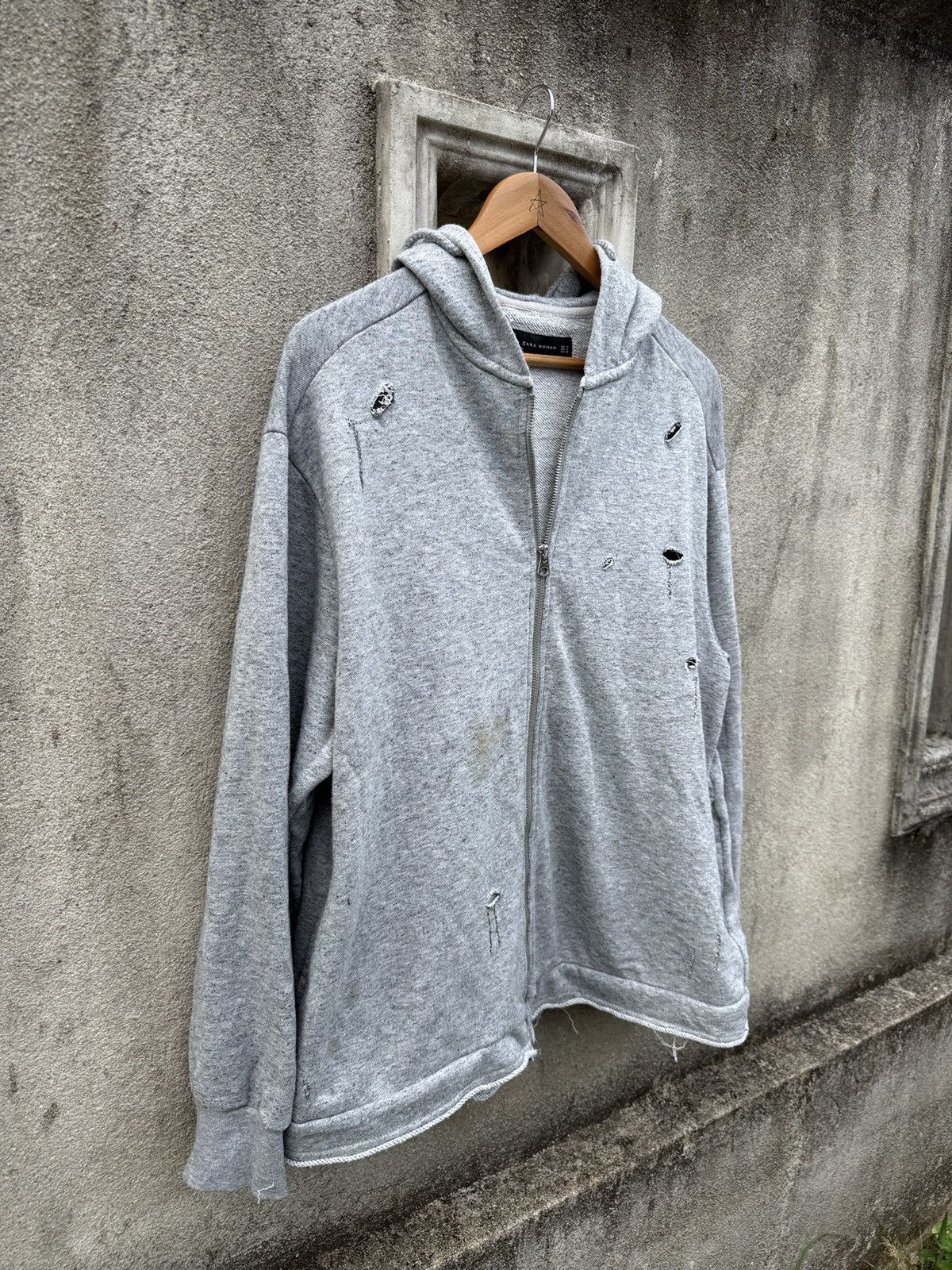 If Six Was Nine Zara Distressed Hoodie Inspired by If Six Was Nine Size US L / EU 52-54 / 3 - 3 Thumbnail