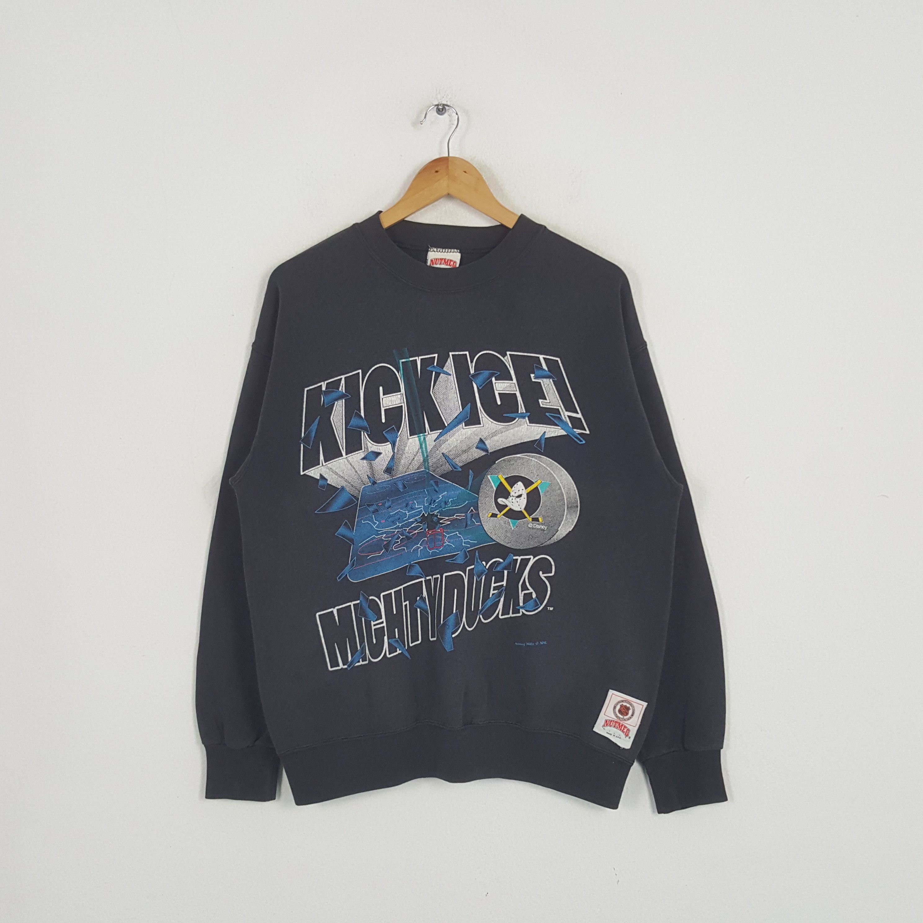 NHL × Nutmeg × Vintage Vintage Kick Ice Michtyducks Hockey Team Sweatshirt Size US L / EU 52-54 / 3 - 1 Thumbnail