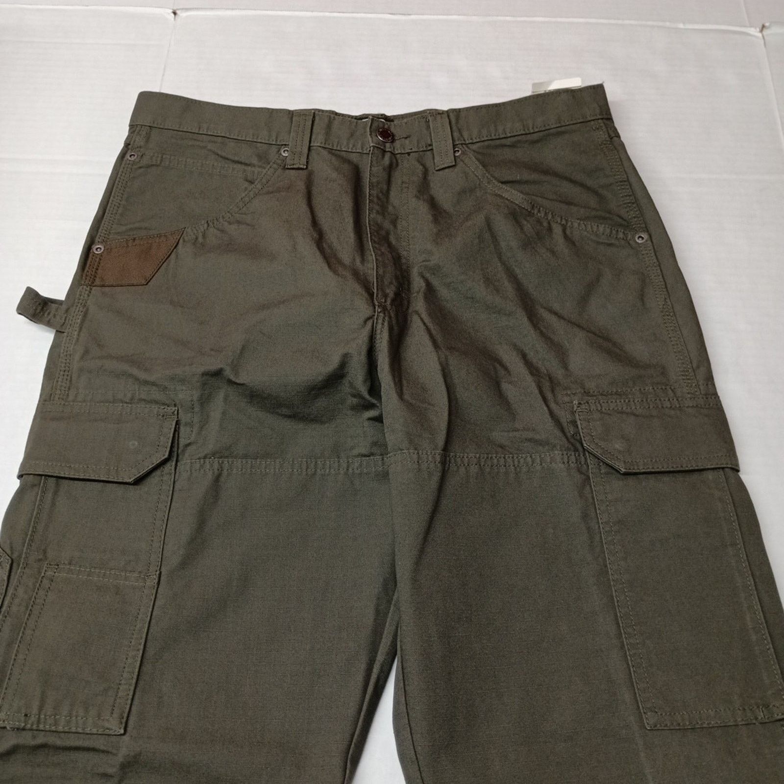 Wrangler Wrangler Ripstop Cargo Pants Men's 34x34 Green Relaxed Fit Size US 34 / EU 50 - 4 Thumbnail