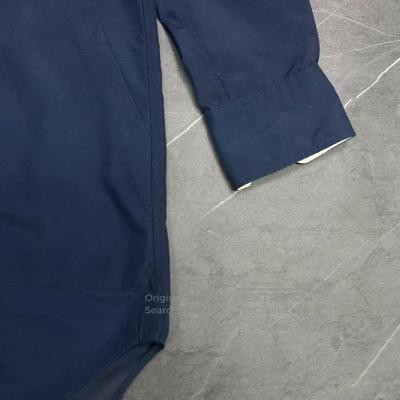 Thom Browne Thom Browne Dark Blue Long Trench Coat Size US XXS / EU 40 - 3 Thumbnail