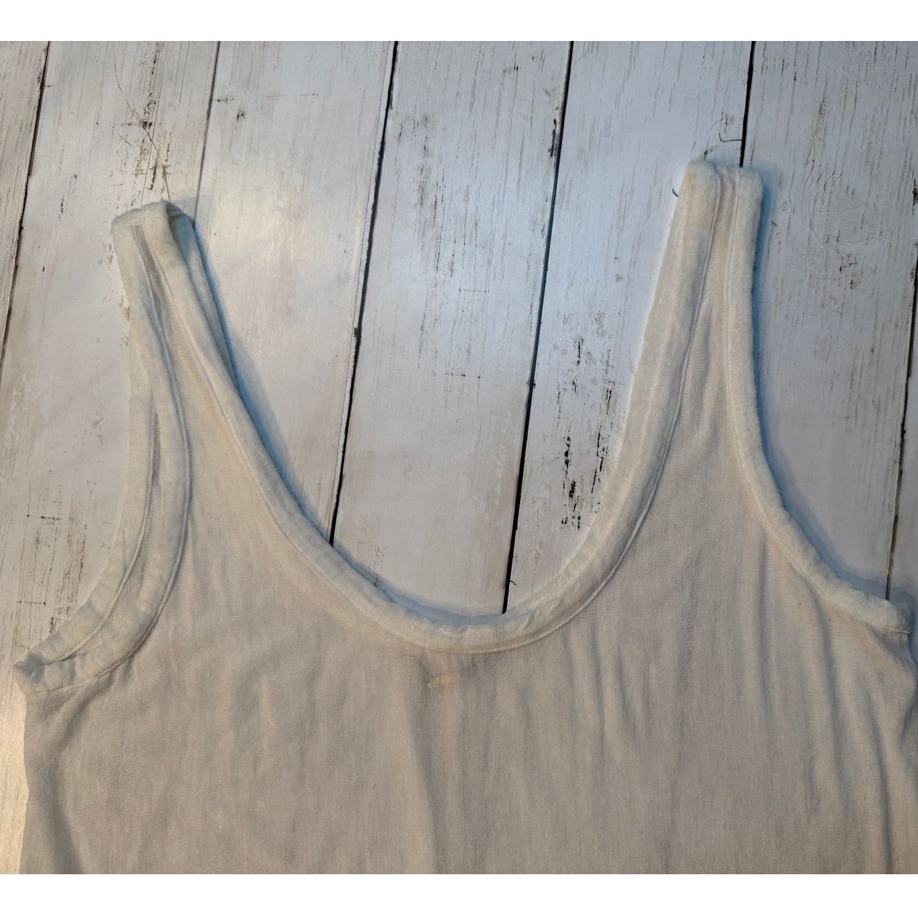The Row Roger White Gauzy Scoop Neck Tank Top size S Semi Sheer Size S / US 4 / IT 40 - 7 Thumbnail