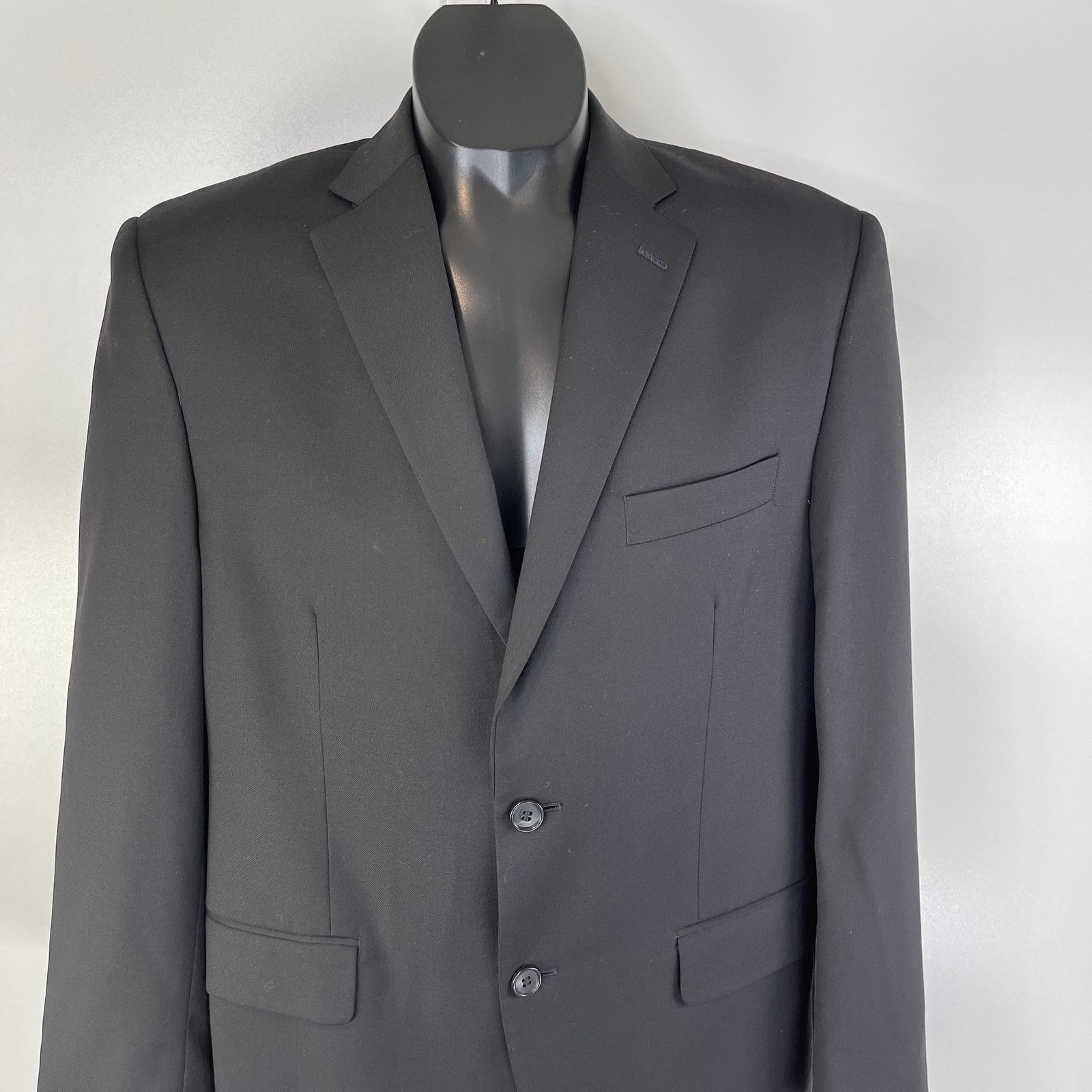 Michael Kors Michael Kors Blazer Wool Notched Collar Black Formal Office Size 40S - 2 Thumbnail