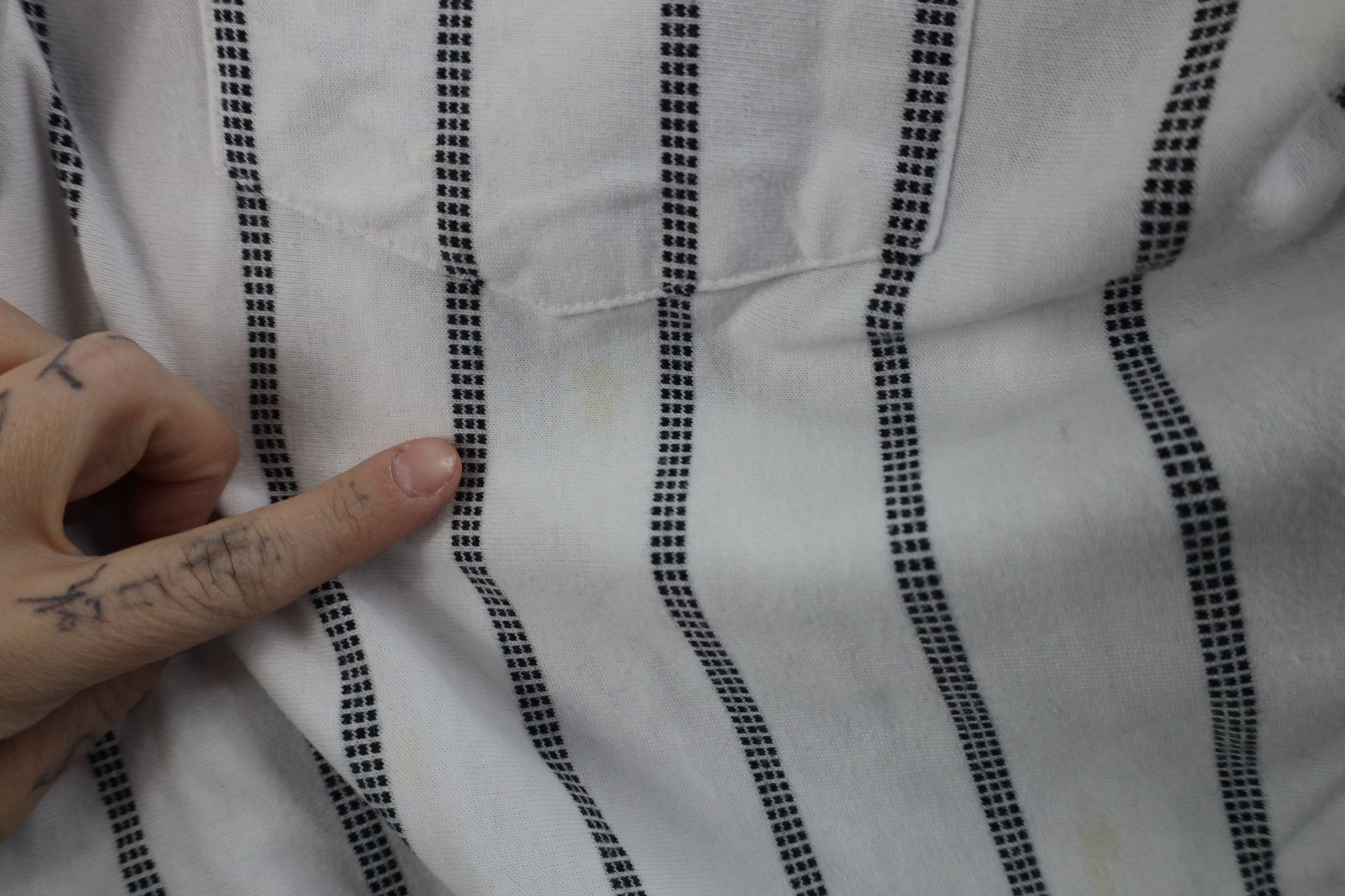 Vintage Vintage 90s Streetwear Striped Pullover Polo Shirt Mafia Size US XXL / EU 58 / 5 - 6 Thumbnail