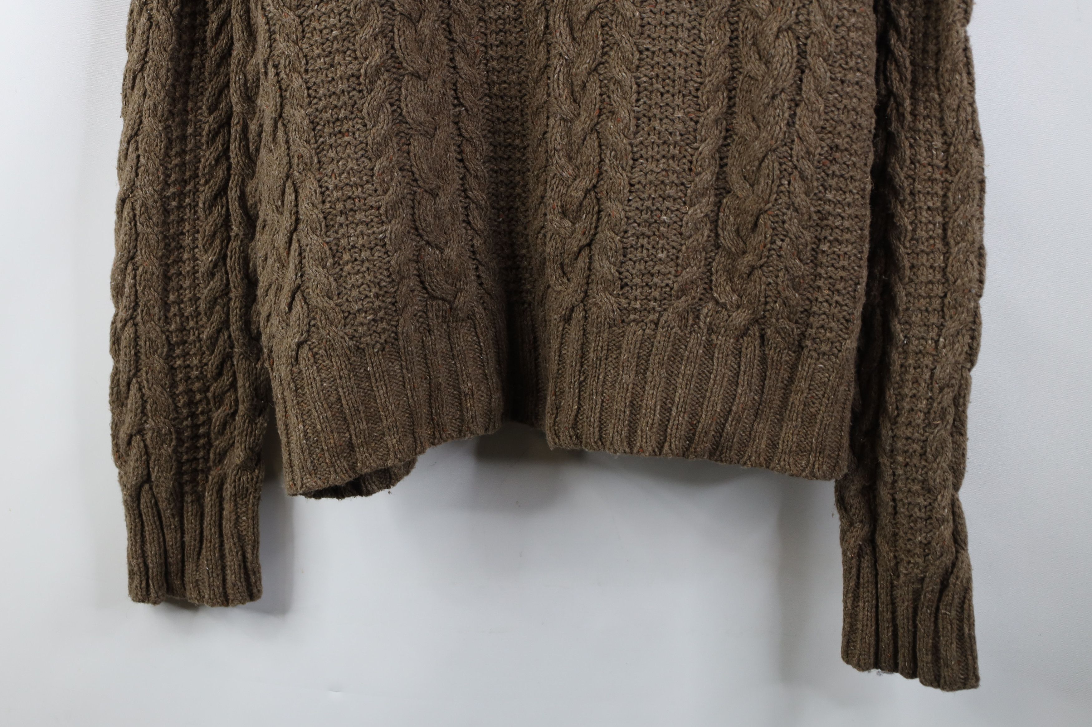 Ralph Lauren Vintage 90s Ralph Lauren Chunky Cable Knit Fisherman Sweater Size US XL / EU 56 / 4 - 3 Thumbnail