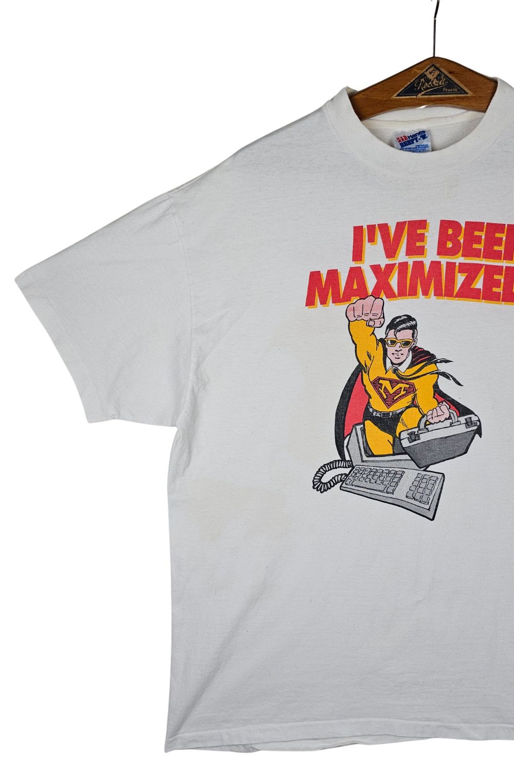 Hanes 1993 Maximizer for Windows Promo Tee - Hanes Beefy-T USA Size US XL / EU 56 / 4 - 6 Thumbnail