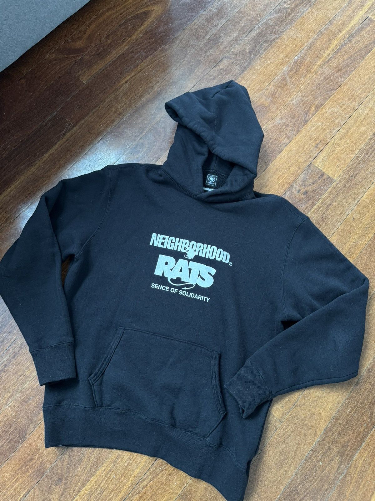 Neighborhood Rats x Neighborhood Hooded Sweatshirt - Black Size US XL / EU 56 / 4 - 1 Thumbnail