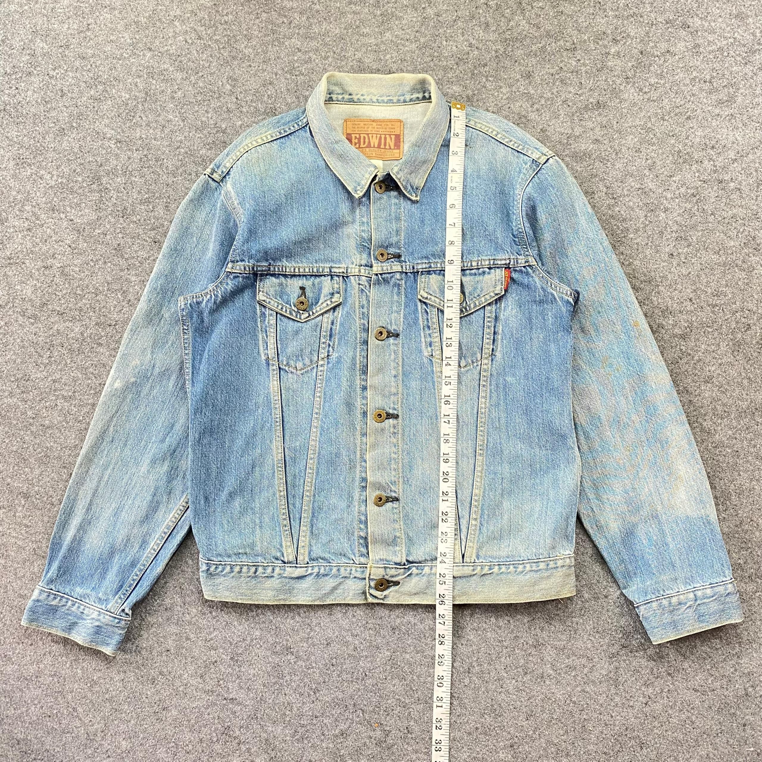 Edwin Vintage Edwin Trucker Denim Jacket Size US L / EU 52-54 / 3 - 3 Thumbnail