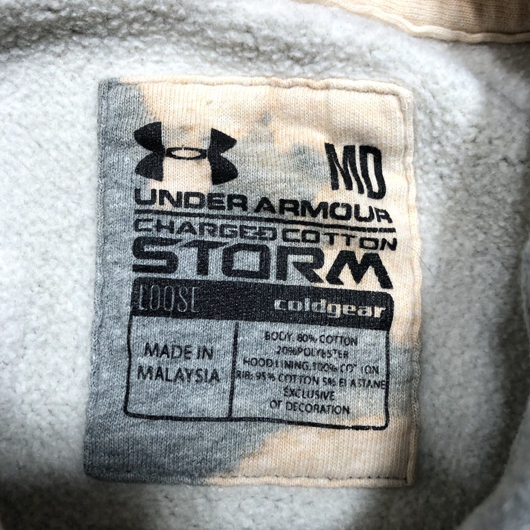 Under Armour Under Armour Hoodie Sweatshirt Womens M Gray Acid Wash Tie Dye Pullover Hooded Pockets Cross Training Gym & Training Logo Style Activewear 90s? Size M / US 6-8 / IT 42-44 - 5 Thumbnail