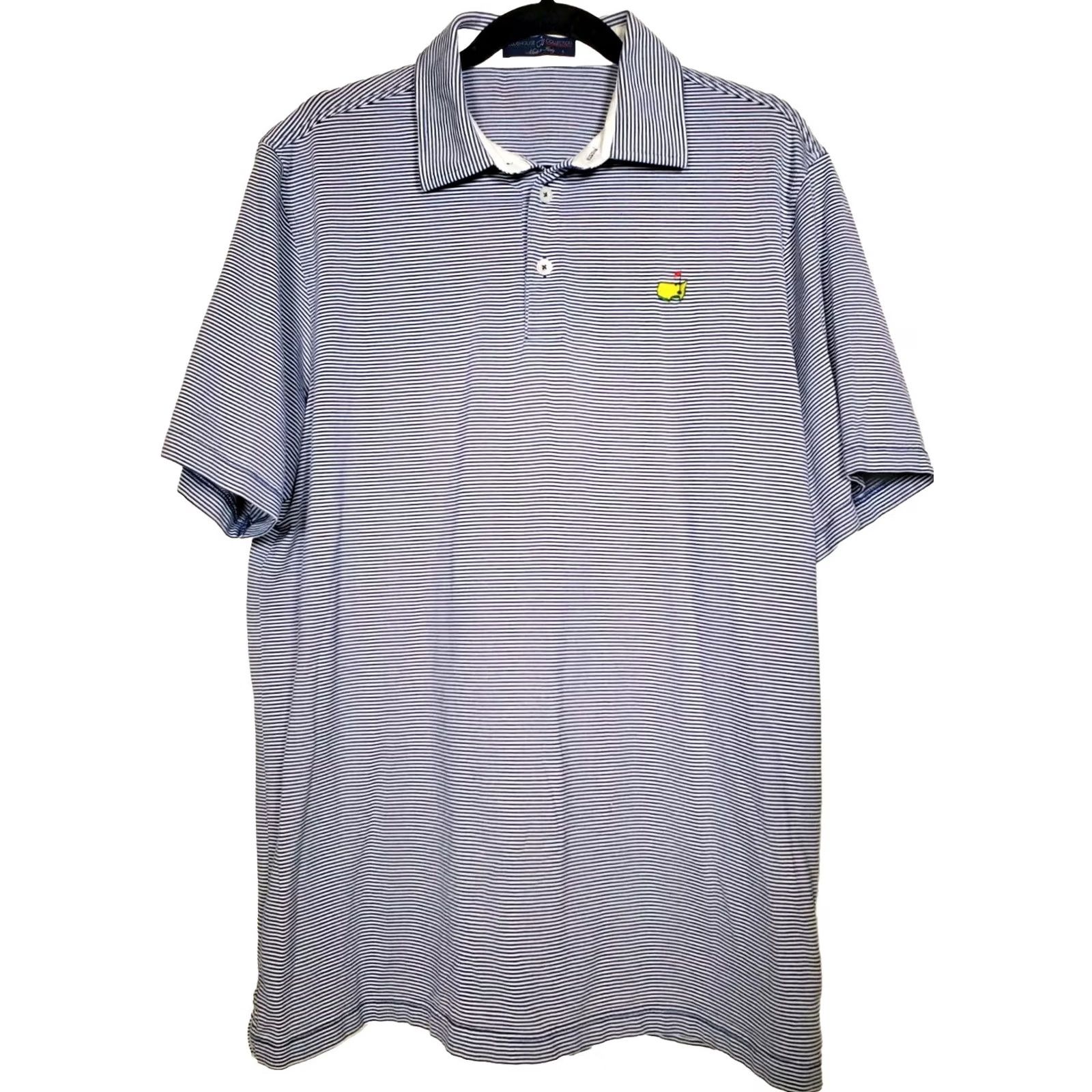 Vintage VINTAGE Masters Clubhouse Collection Tight Stripe Performance Golf Shirt Italy Men's L Size US L / EU 52-54 / 3 - 2 Thumbnail