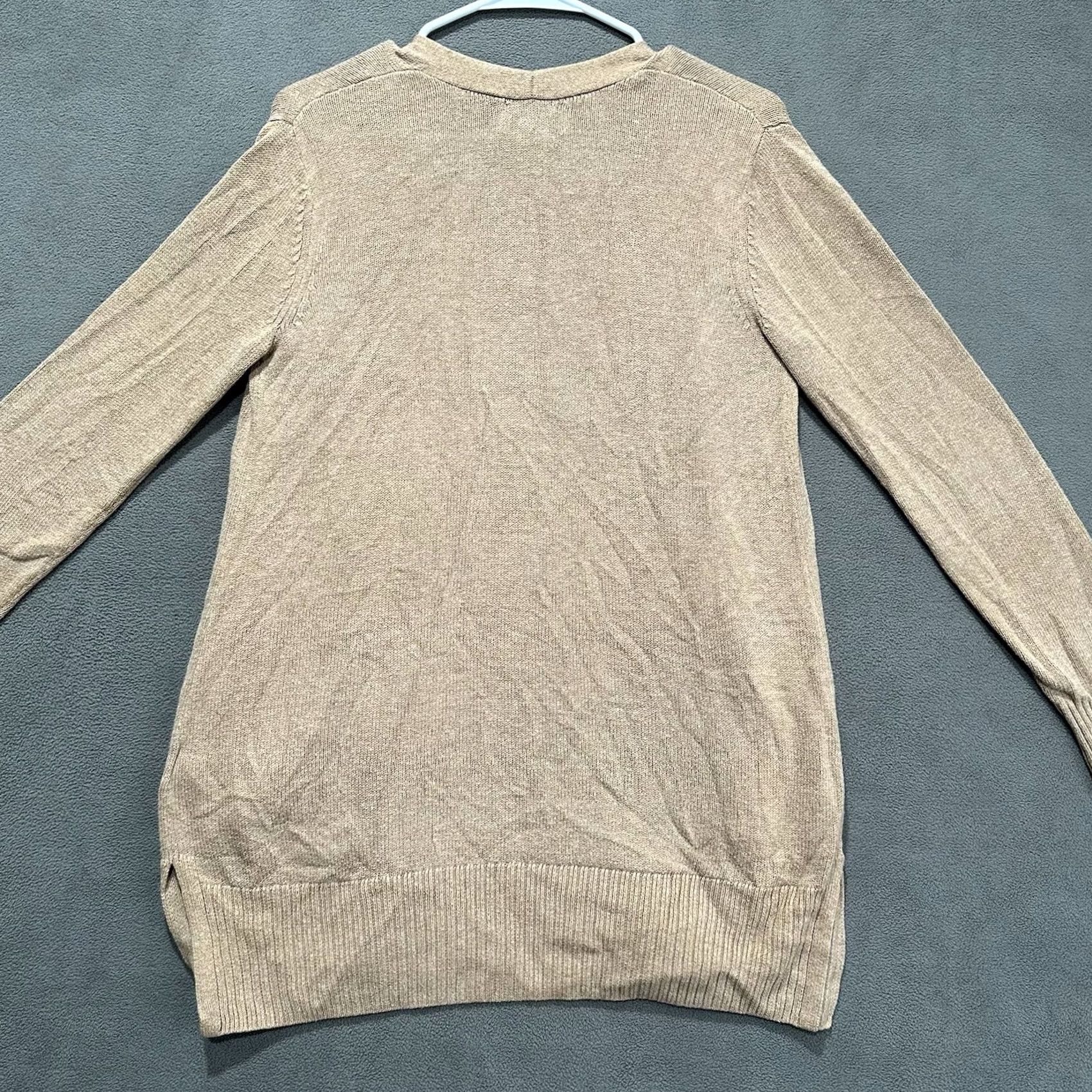 Old Navy Old Navy Sweater Womens S Beige Cardigan Tan Open Front Knit Pockets EUC Size S / US 4 / IT 40 - 2 Thumbnail