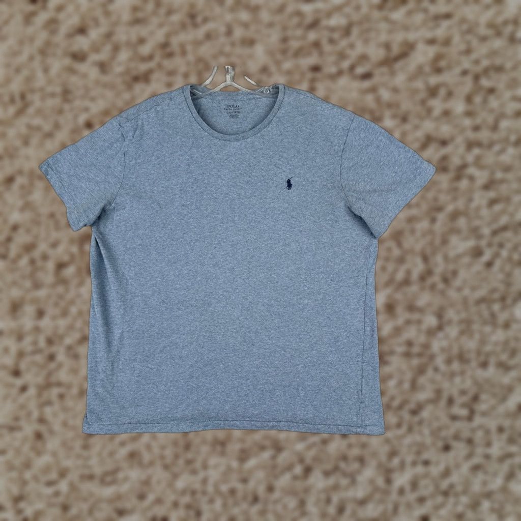 Ralph Lauren VINTAGE Polo Ralph Lauren Shirt Adult Large Blue Short Sleeve Crew Neck 100% Cotton Logo Embroidered Mens Size US L / EU 52-54 / 3 - 1 Thumbnail