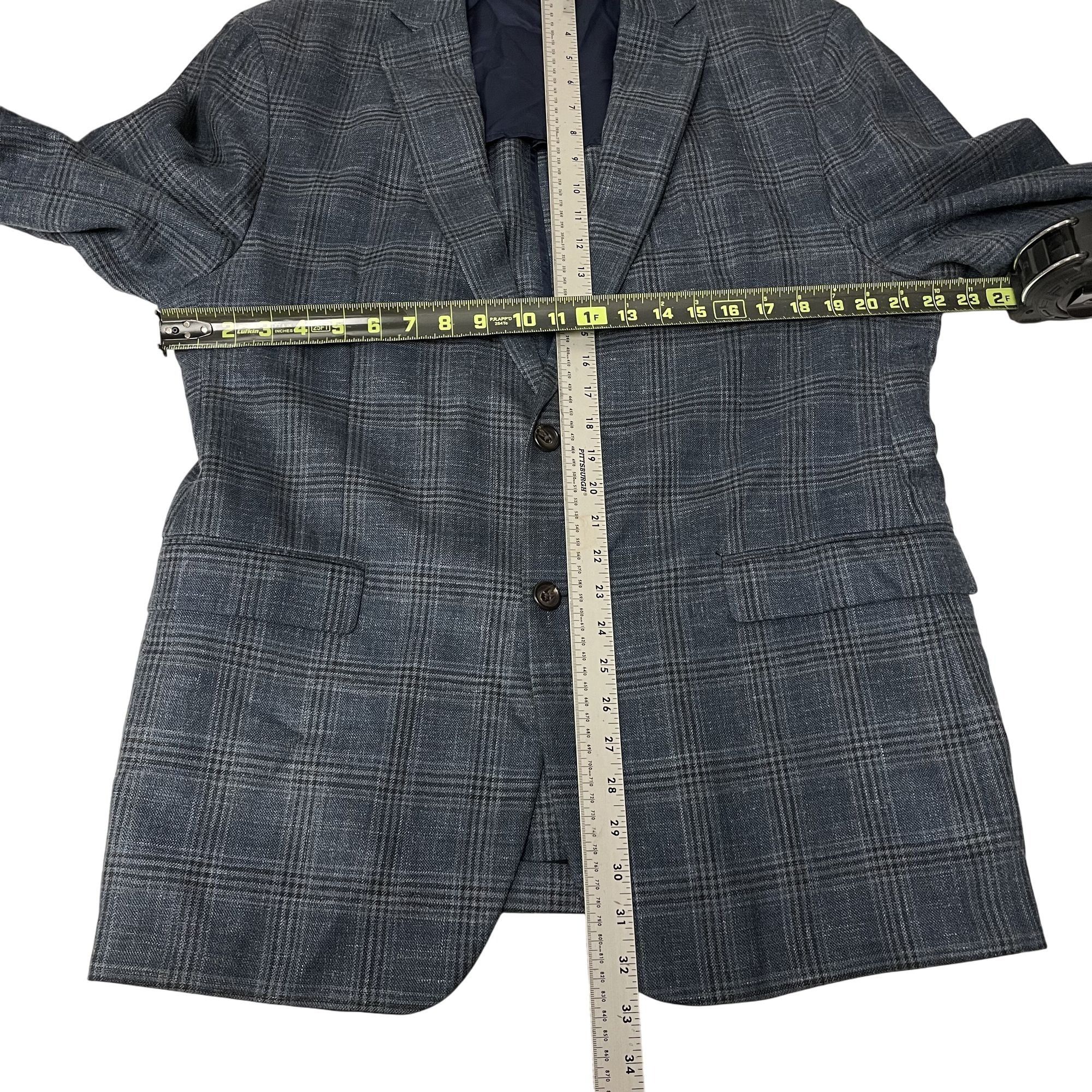 Ralph Lauren Vtg Ralph Lauren Sport Coat PLAID CHECK Silk Linen Jacket Size 42R - 8 Thumbnail