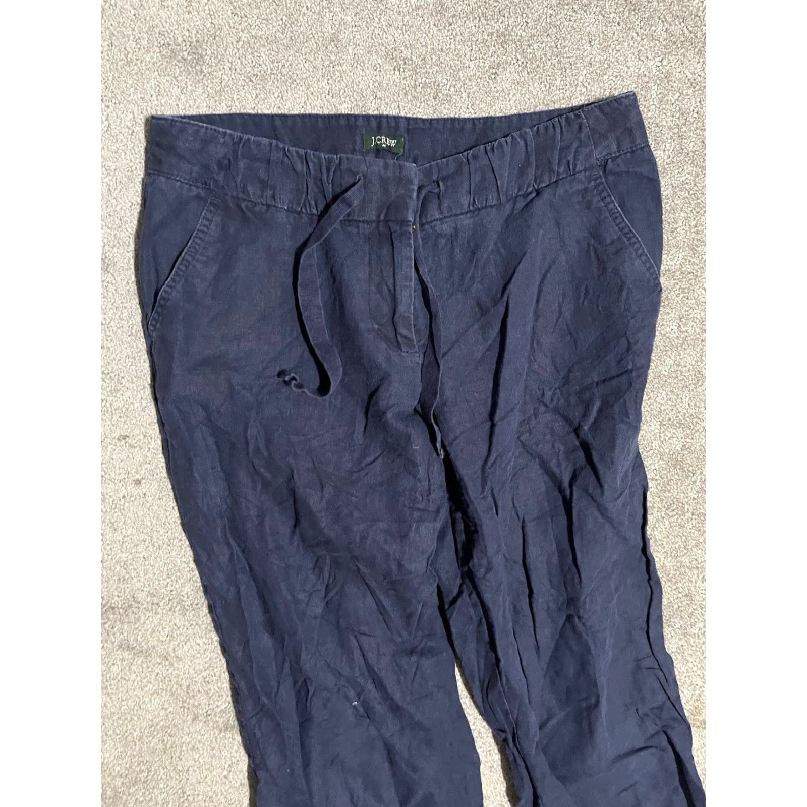 J.Crew J. Crew City Fit Pants Straight Leg Womens Linen Cotton Capsule Career 6 Blue City Dress Pants Regular Womens Modern Workwear 6 Blue Size 28" / US 6 / IT 42 - 2 Thumbnail