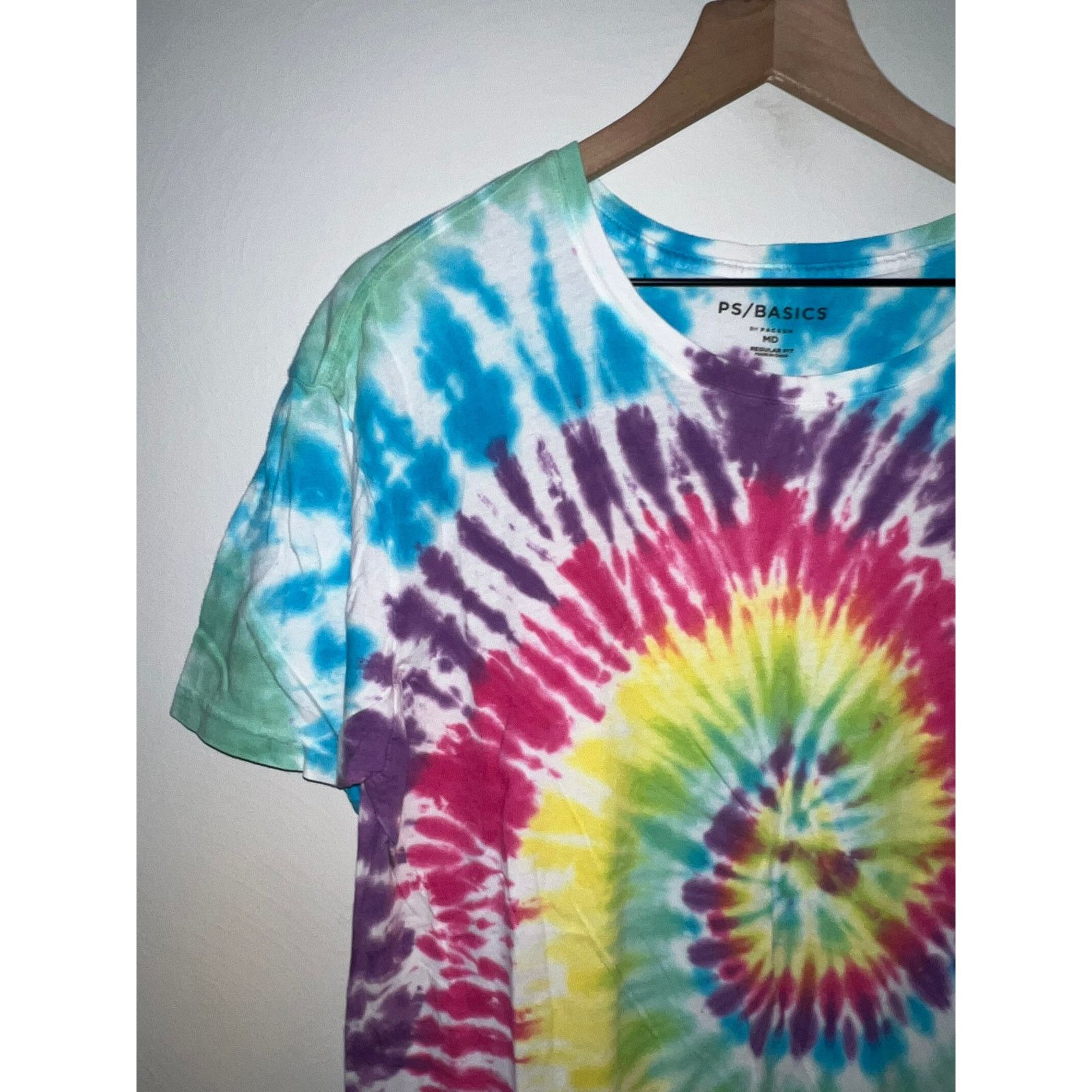 Basic Editions Basics Rainbow Spiral Tie Dye Shirt Pacsun PS Y2K 2000s M Size US M / EU 48-50 / 2 - 2 Thumbnail