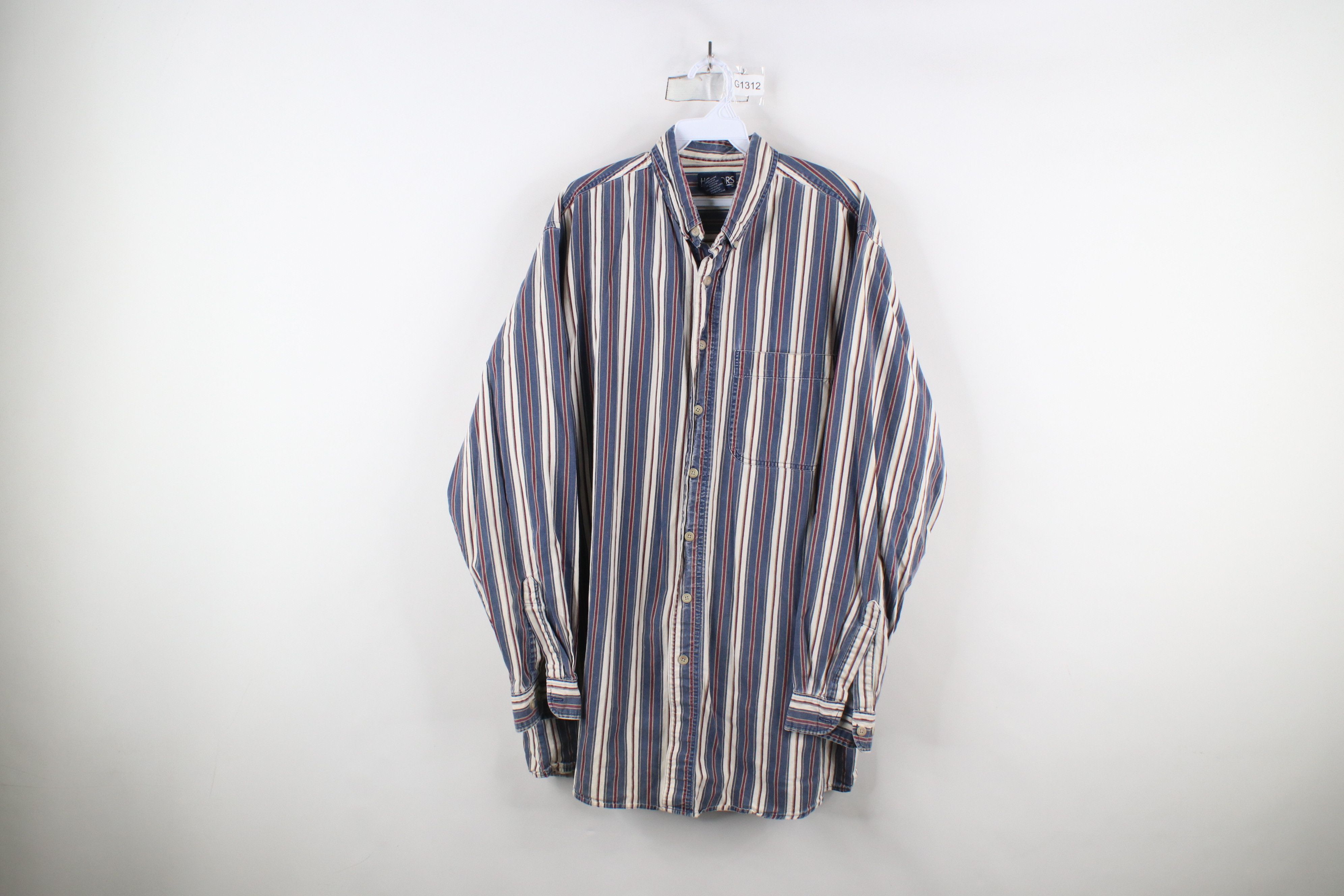 Vintage Vintage 90s Streetwear Block Collared Button Down Shirt Size US XL / EU 56 / 4 - 1 Thumbnail