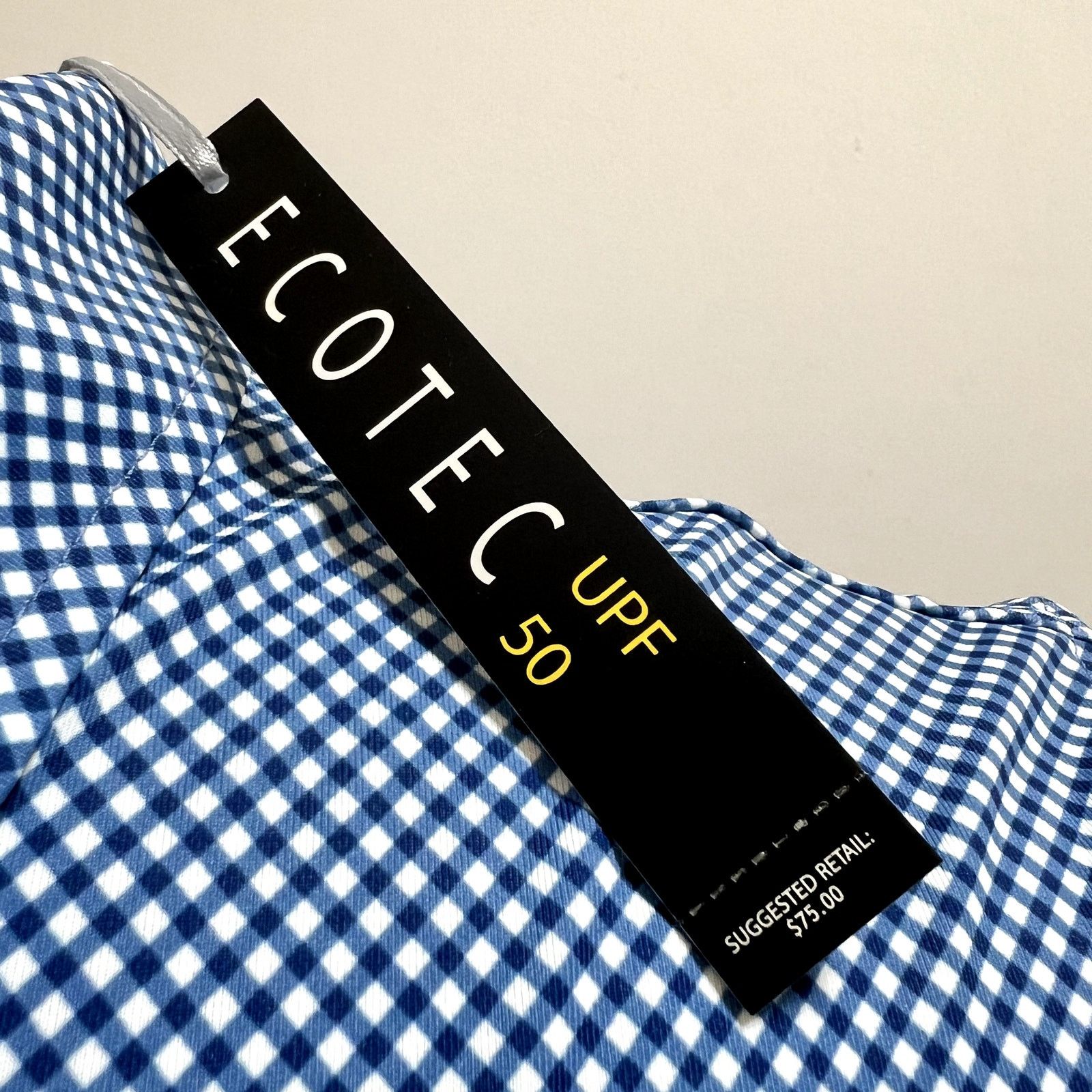 Other Full Turn EcoTec Golf Polo Houndstooth Geo Lisle Mens M NWT Size US M / EU 48-50 / 2 - 5 Thumbnail